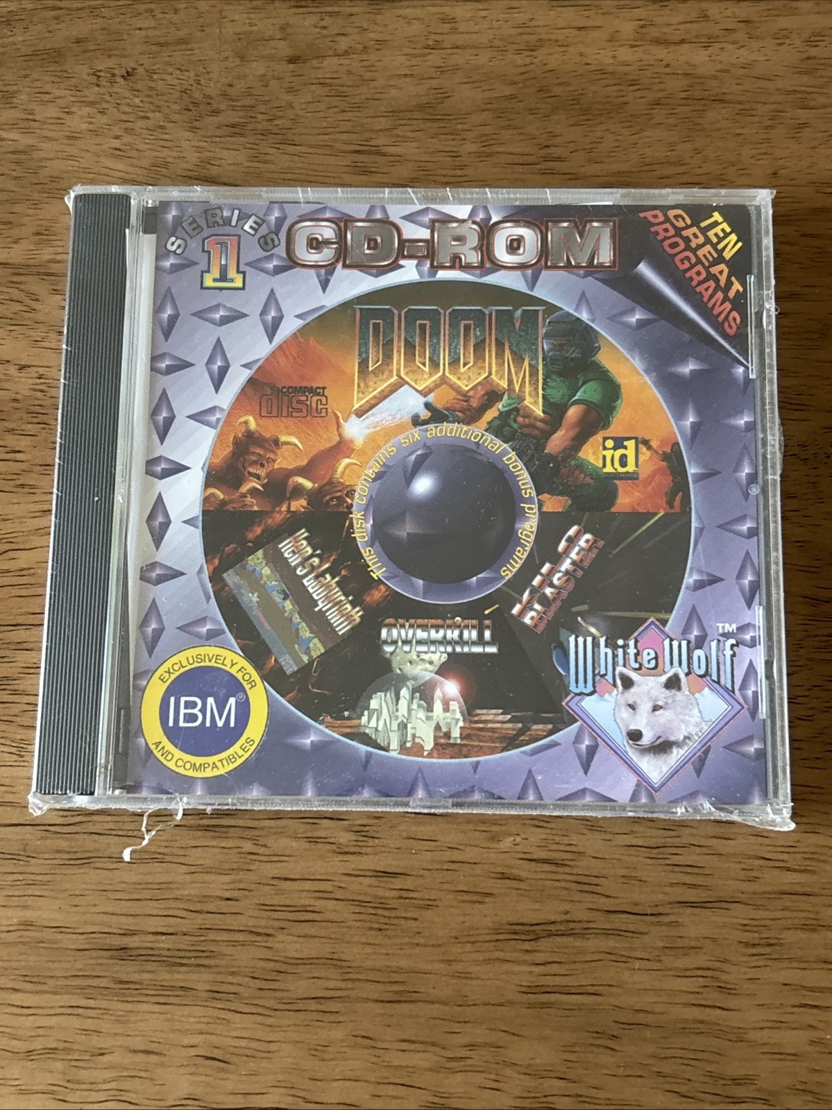 New Sealed White Wolf CD-ROM Series 1 Doom Overkill Ken's Labyrinth Kiloblaster