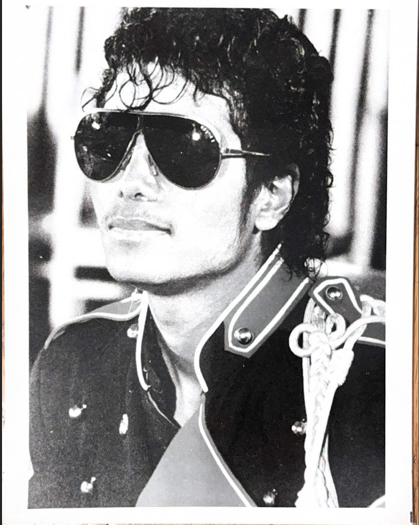 Vintage Michael Jackson Promotional Headshot Photo