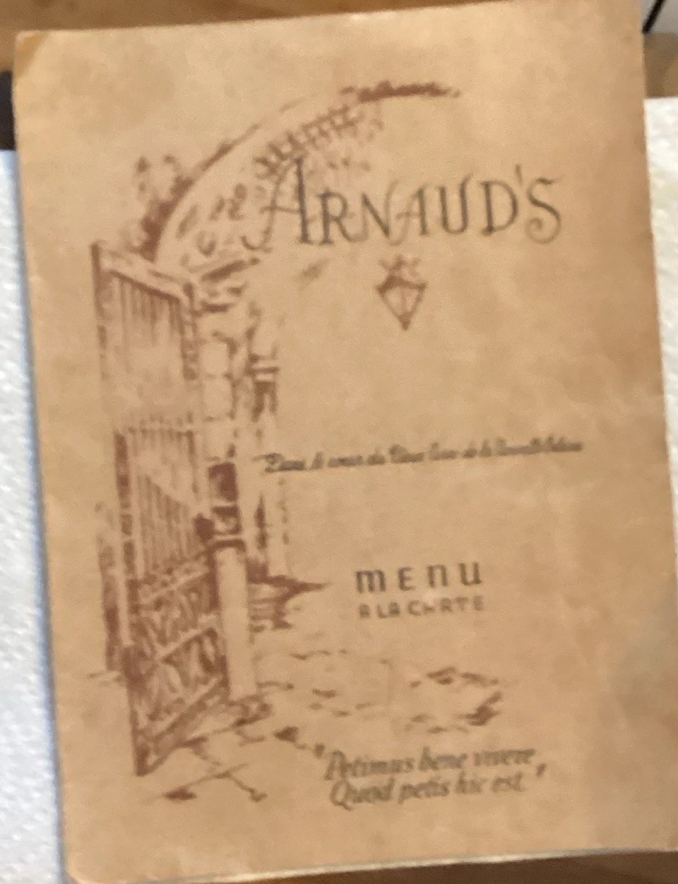 Arnaud's Bermuda Souvenir Menu Booklet with Menu and Recipe Card