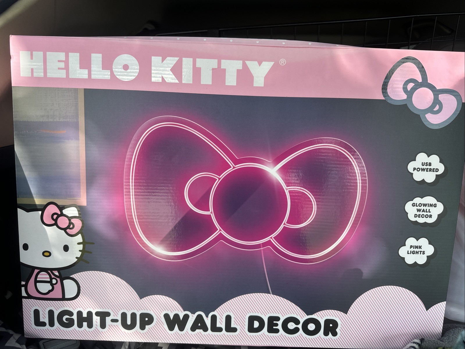 New Hello Kitty Bow Jumbo Large LED Wall Light 19.2” X 11.4\