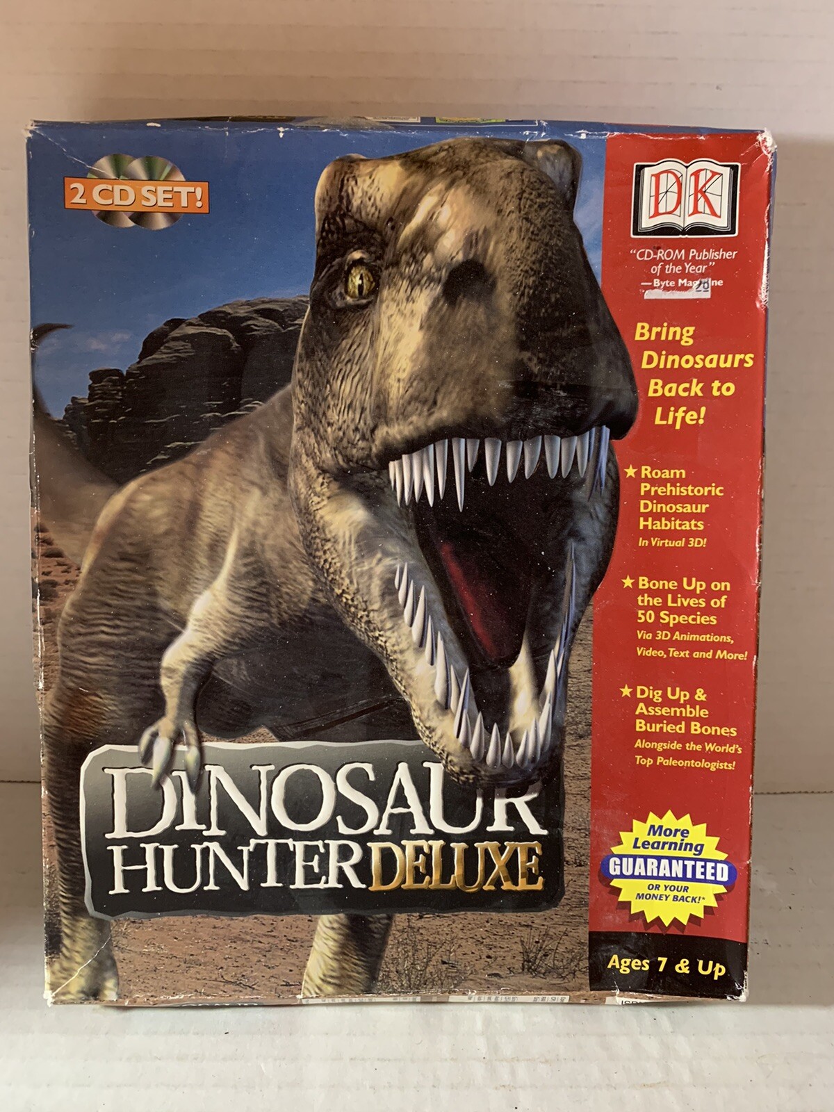 Dinosaur Hunter Deluxe (2000) 2 CD Set for Windows Prehistoric Dino NEW &SEALED