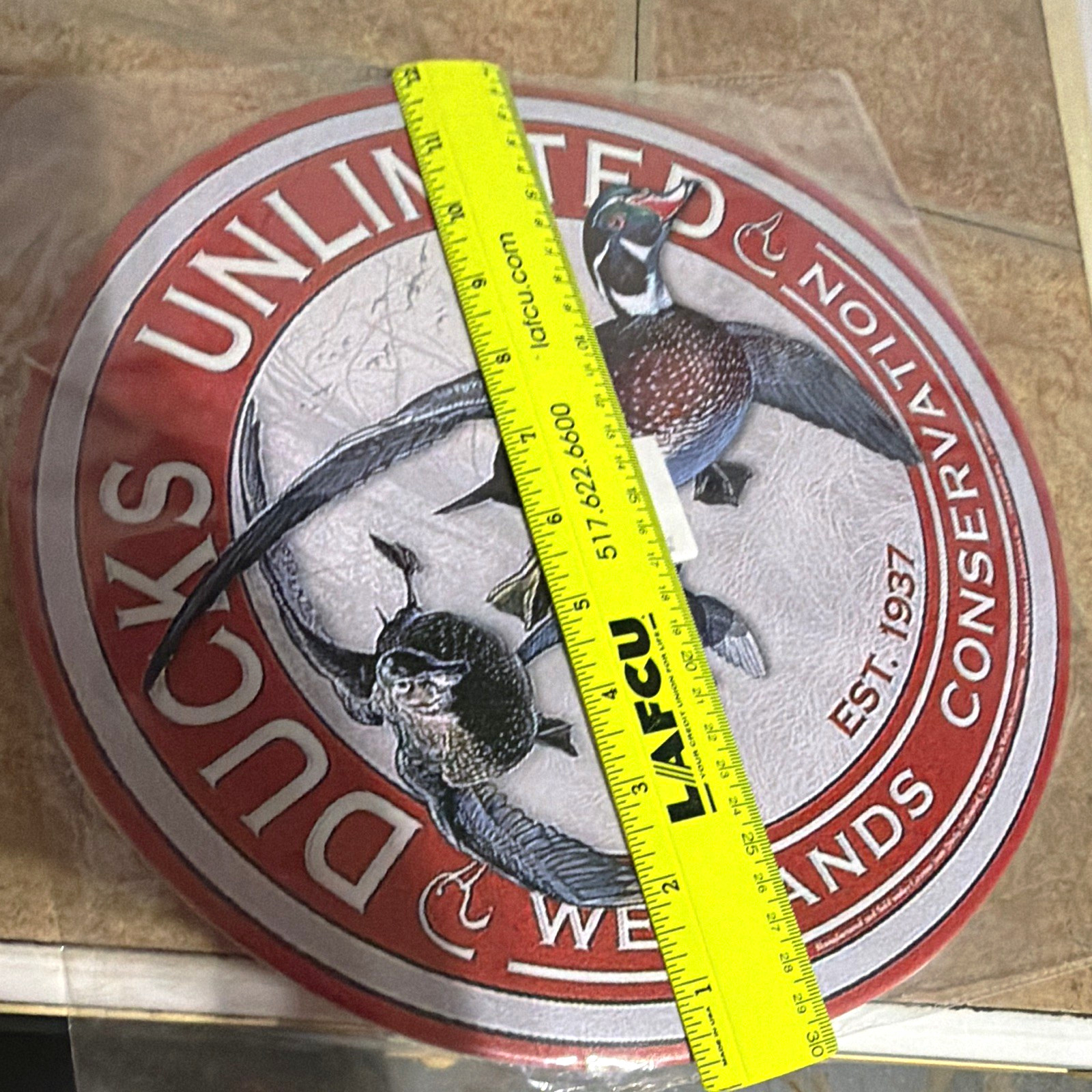 Ducks Unlimited Wetlands Conservation Est. 1937 Round Metal Wall Sign