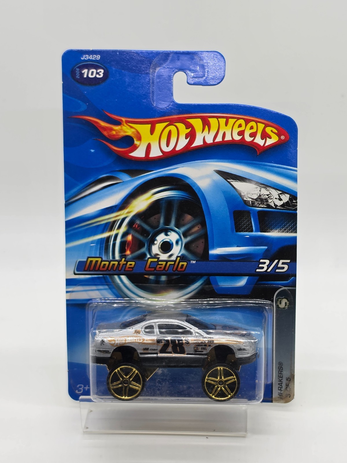 2006 Hot Wheels Monte Carlo H-Rakers Silver 3/5 Collector #103 J3429