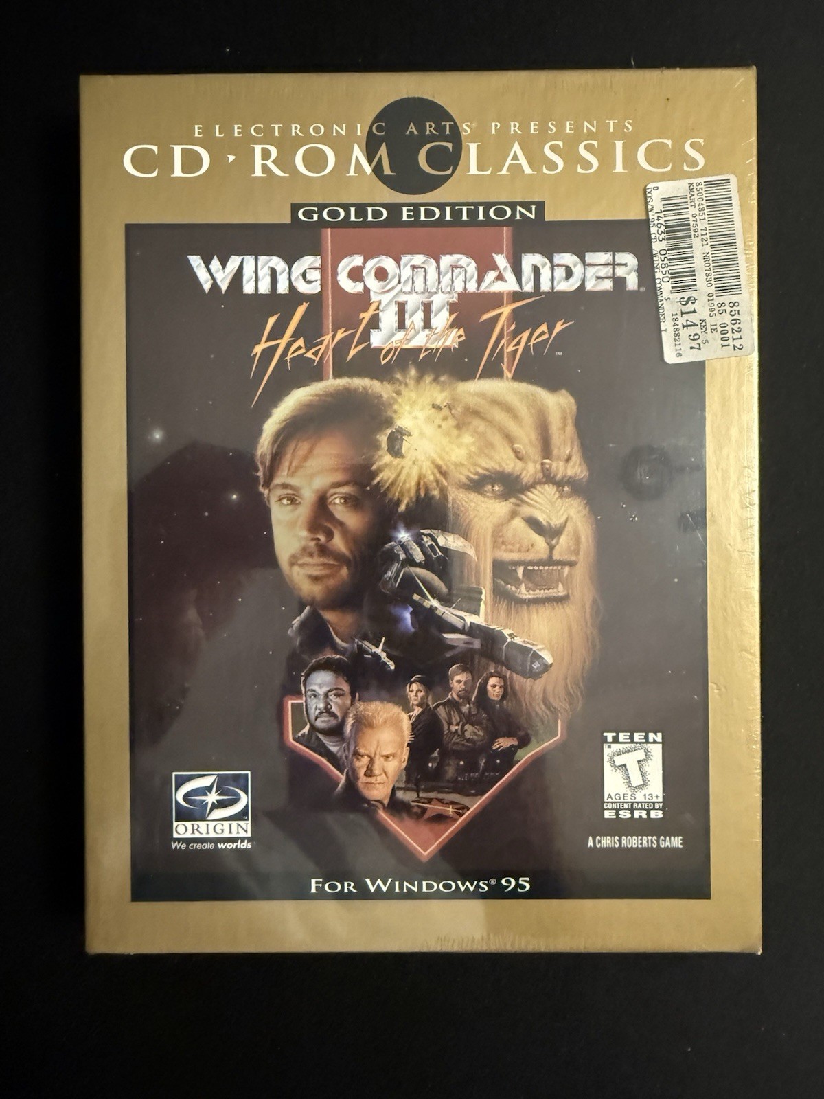 Wing Commander III: Heart of the Tiger PC SEALED Big Box CD Windows 95 Gold Ed.