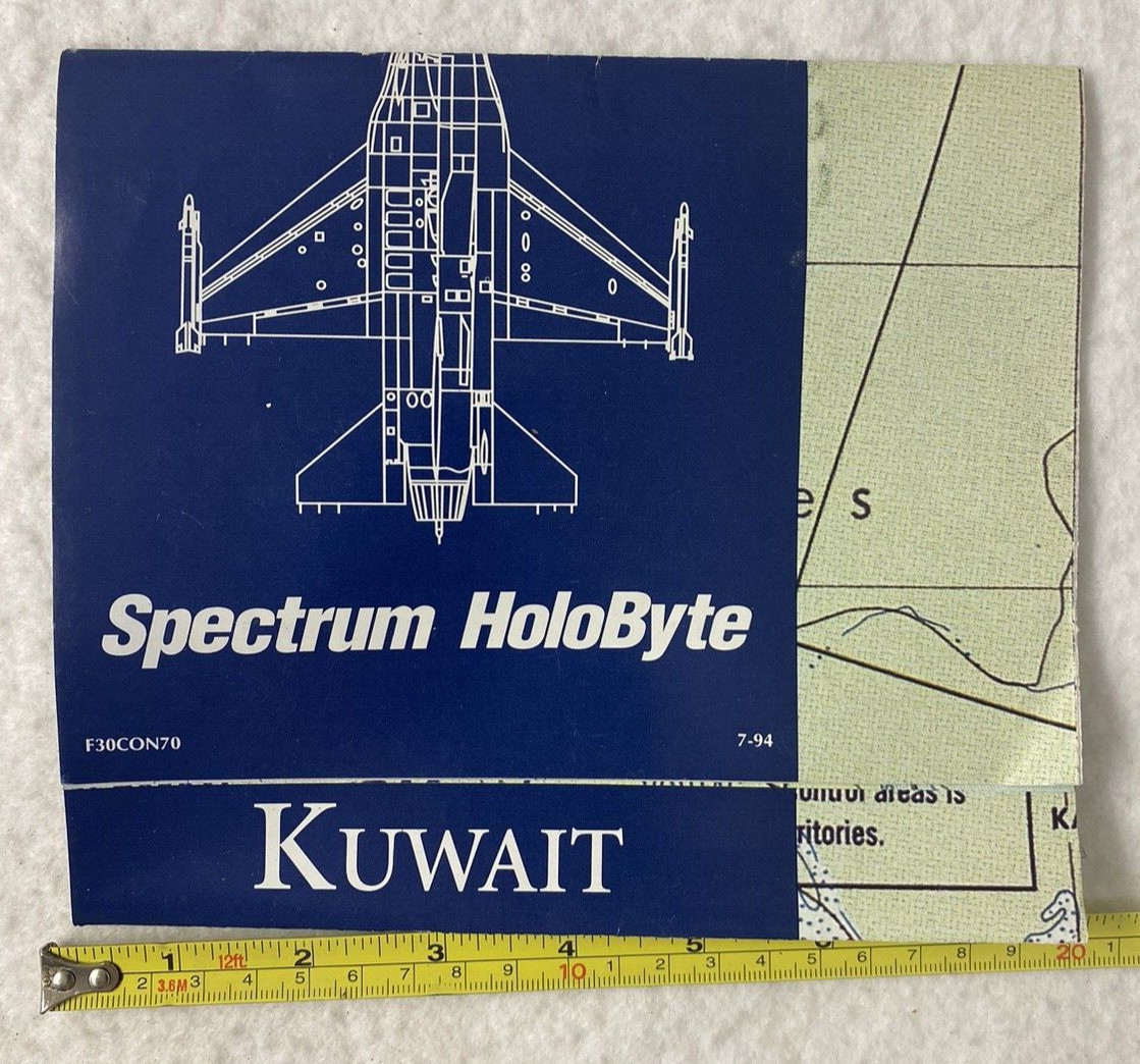 VINTAGE F-16 TACTICAL MAP,KUWAIT,PANAMA,F30CON70,7-94,23x17