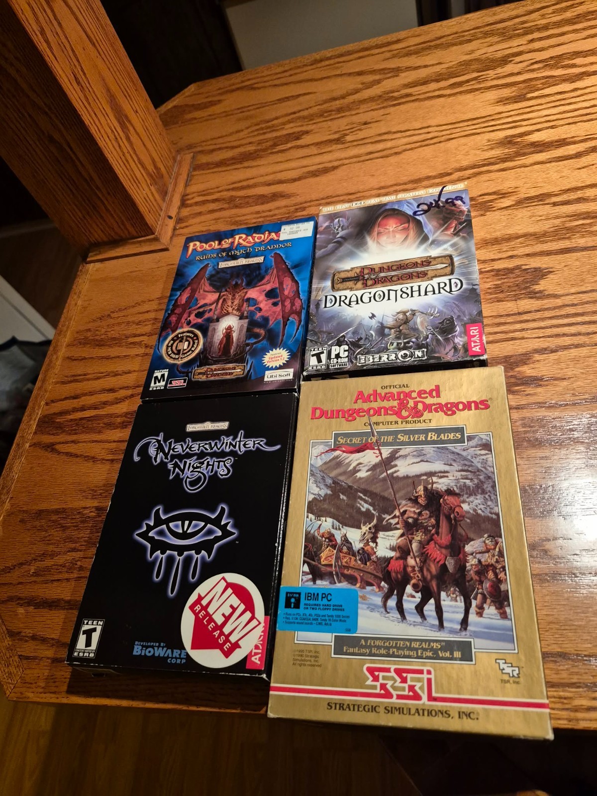 D&D PC Game Lot Secret of Silver Blades 5.25/ Neverwinter Nights/ DragonShard