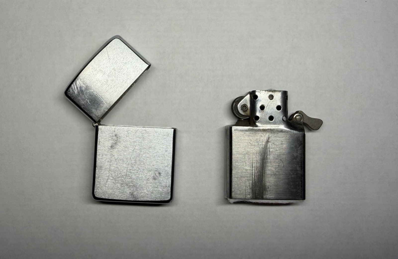Zippo Vintage 1968 Brushed Chrome - Freshly Serviced. New Wick, Flint, Felt Pad