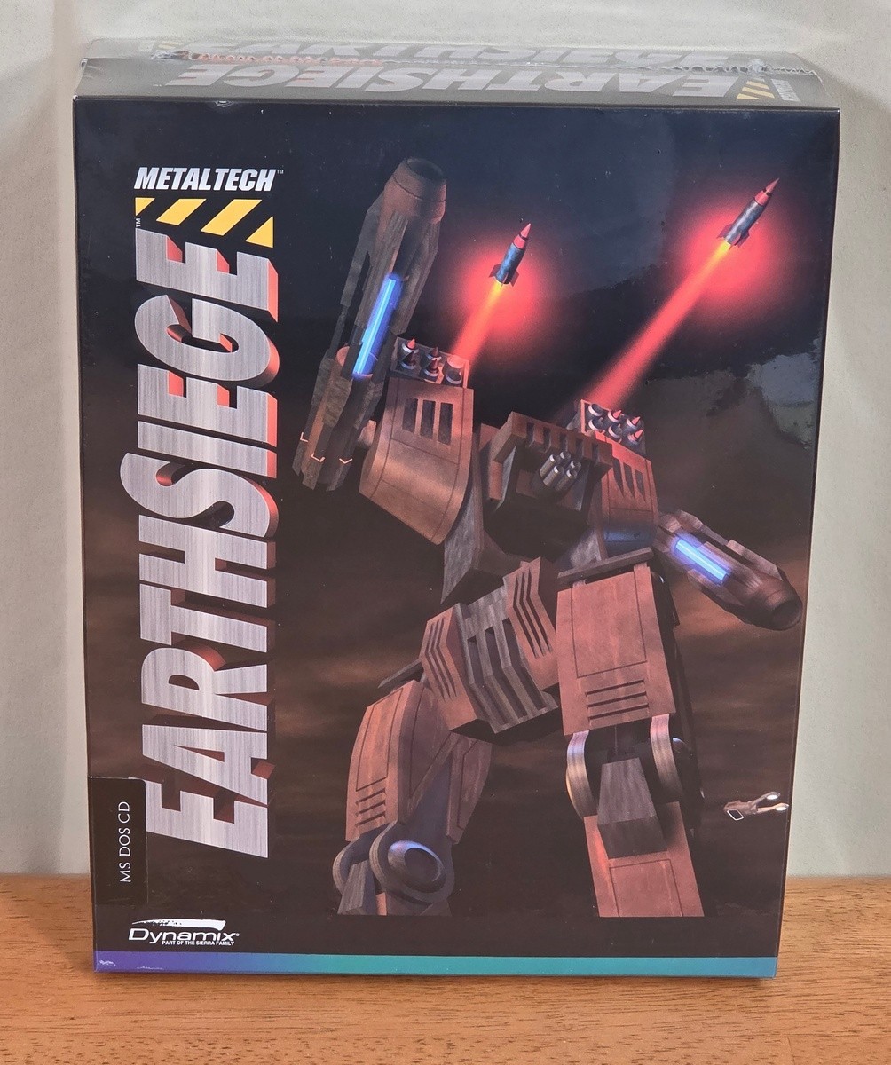 New Sealed Earthsiege Expansion Pack Dynamix Metaltech IBM PC CD Big Box 2 Games