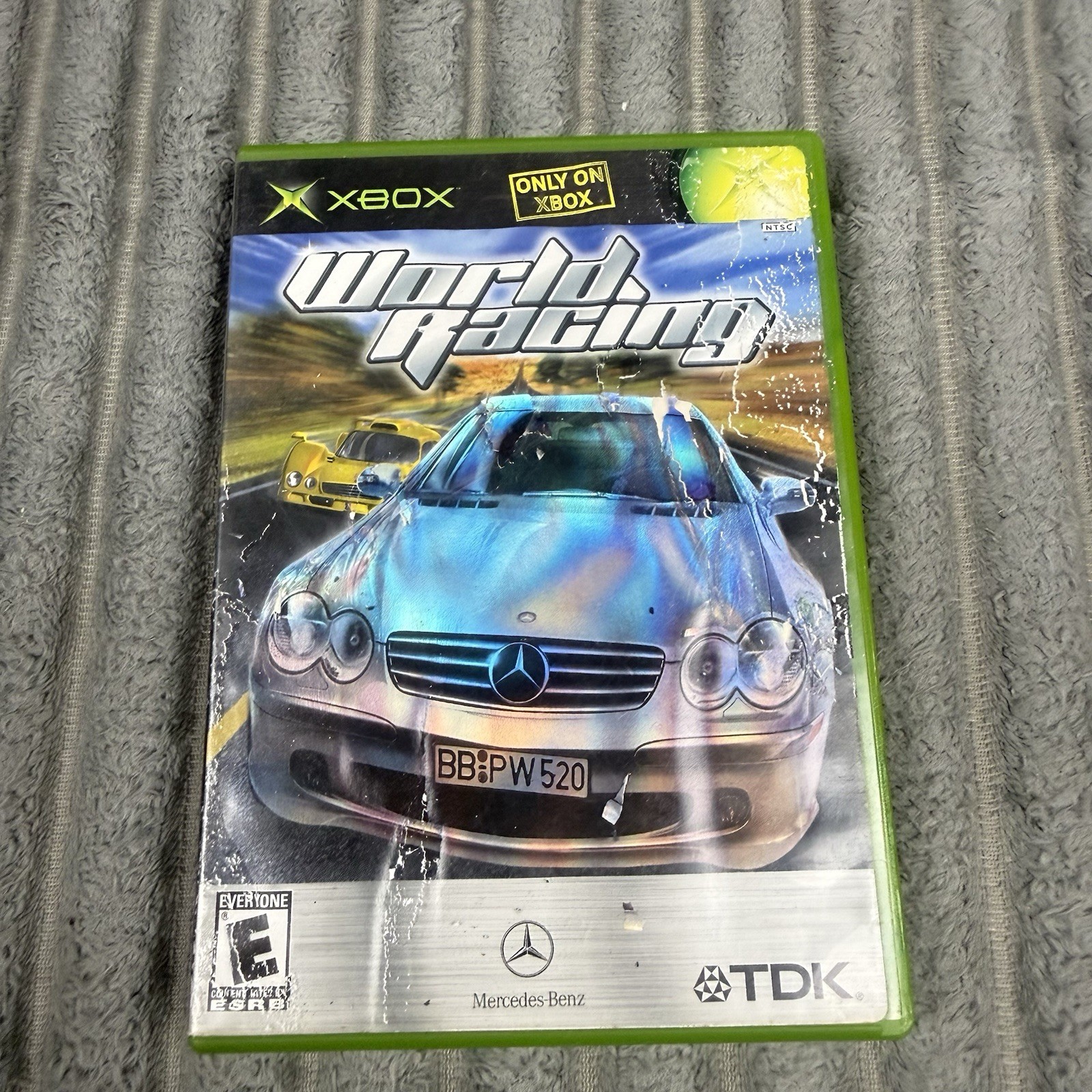 World Racing Mercedes-Benz Original Xbox Game Driving ROUGH BOX SCRATCH Untested