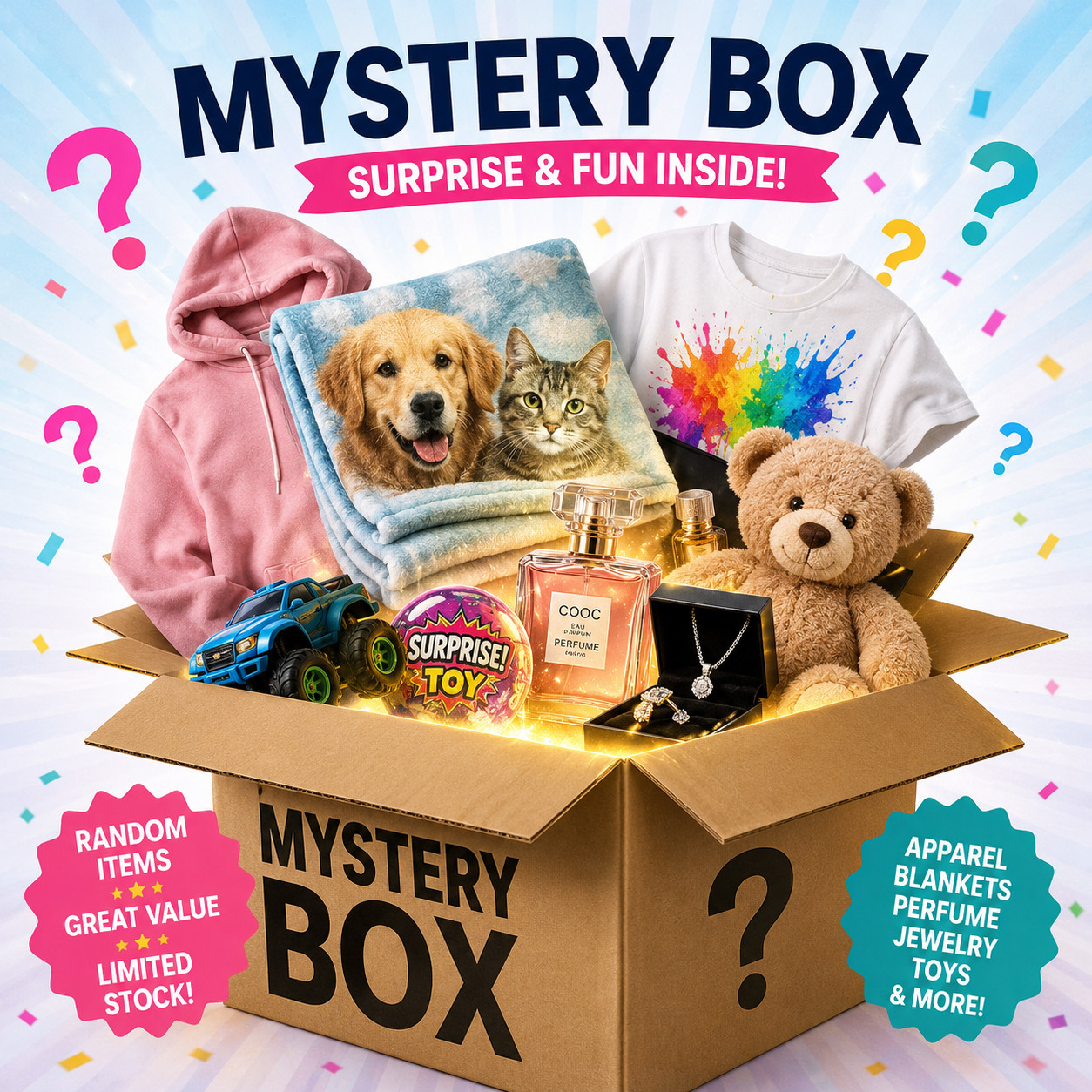 Mystery Box-Warehouse General Merch Returns Electronics Resale New+open box