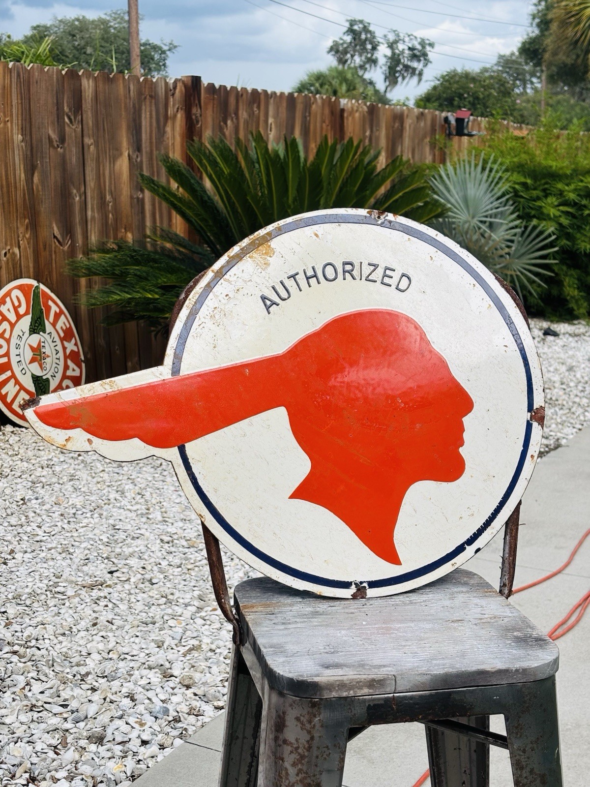 Pontiac Porcelain Advertising Sign Roughly 30 In