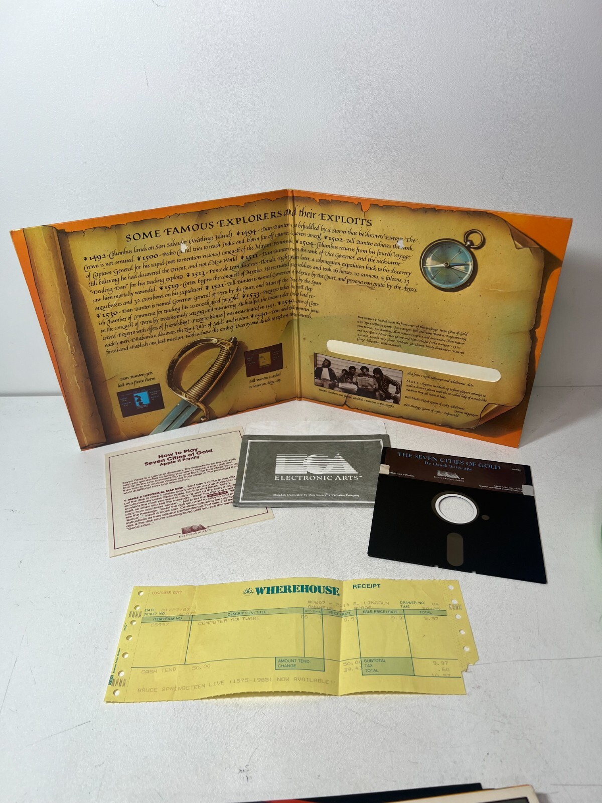 The Seven Cities of Gold Computer Game Apple II 5.25