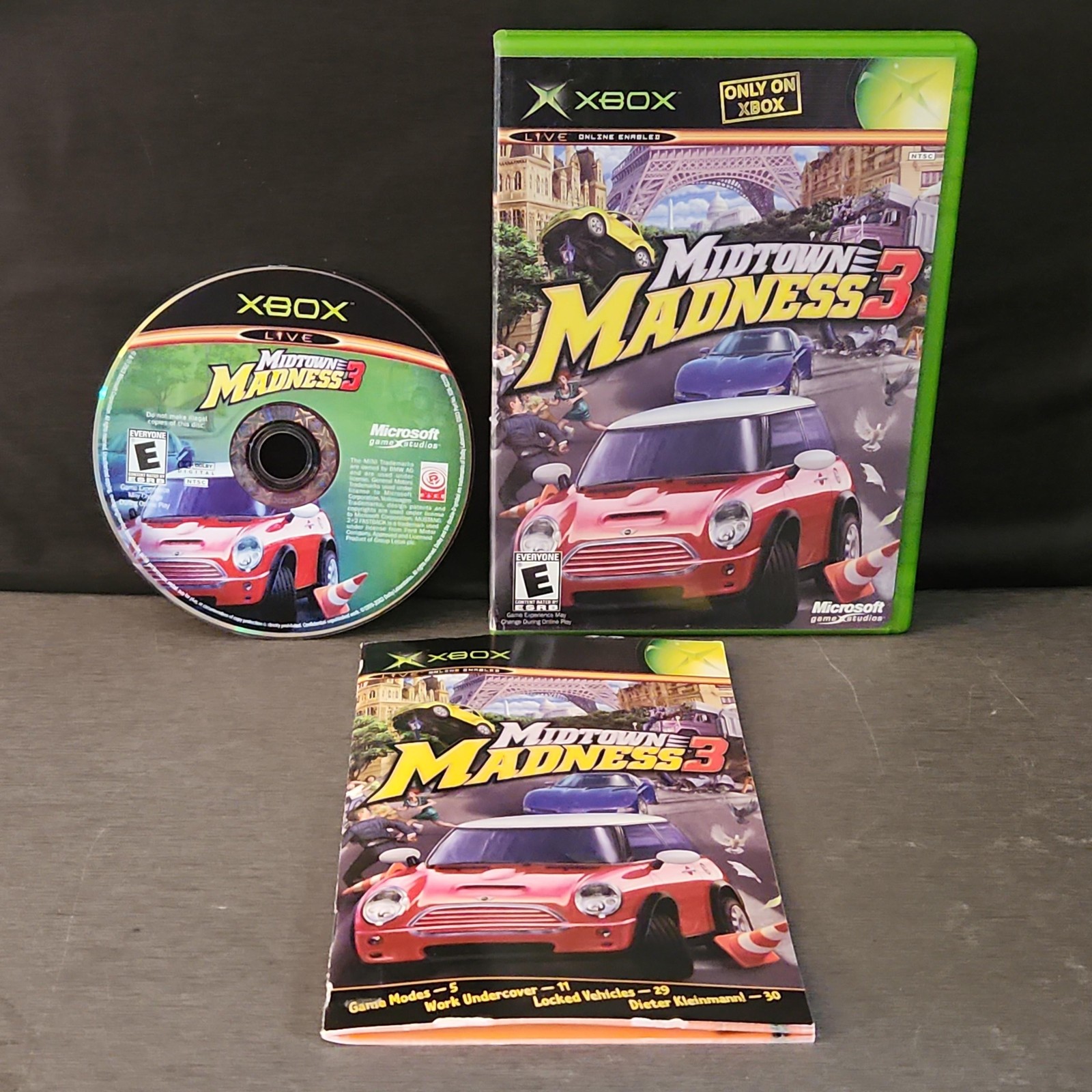 Midtown Madness 3 Microsoft Xbox Video Game CIB Car Racing E Everyone NTSC-U/C