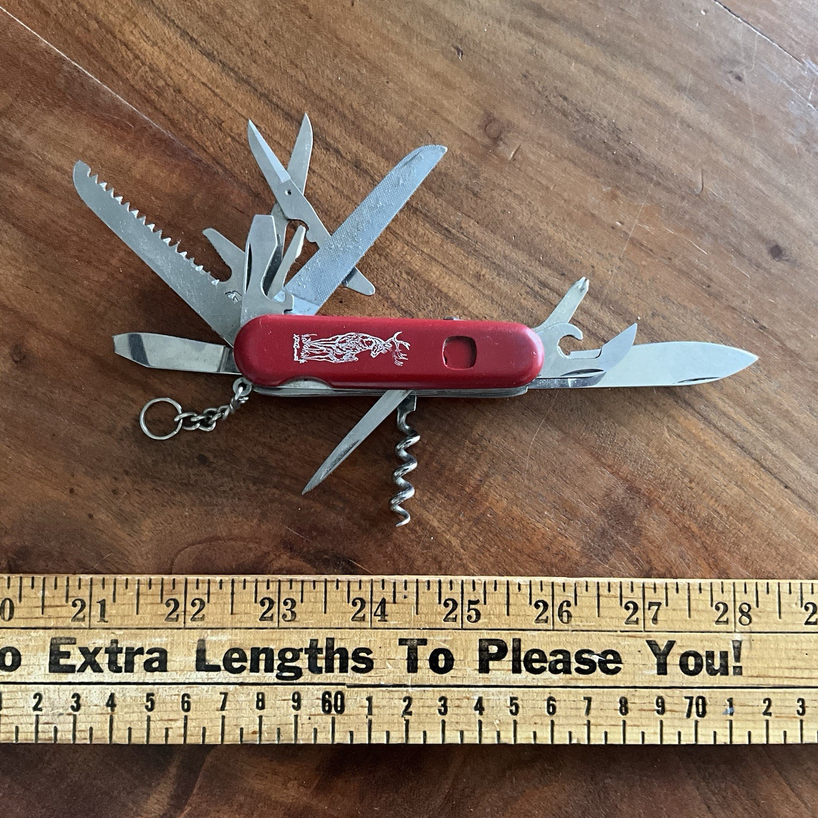 Vintage Wenger Deer Red Swiss Army Knife Multi Tool RARE
