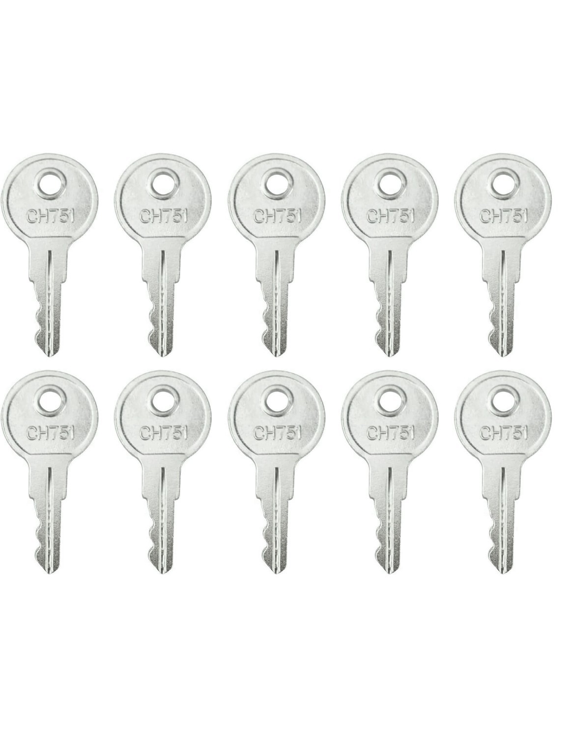 10 CH751 Keys Replacement for RV Compartments Campers Storage Cabinets Toolbox