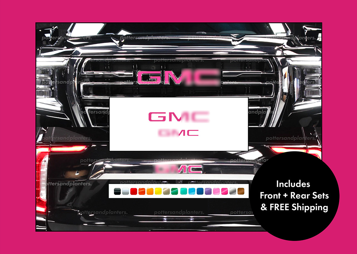For 2021 2022 2023 GMC Yukon Front & Rear Grille Emblem Letter Vinyl Decal Set