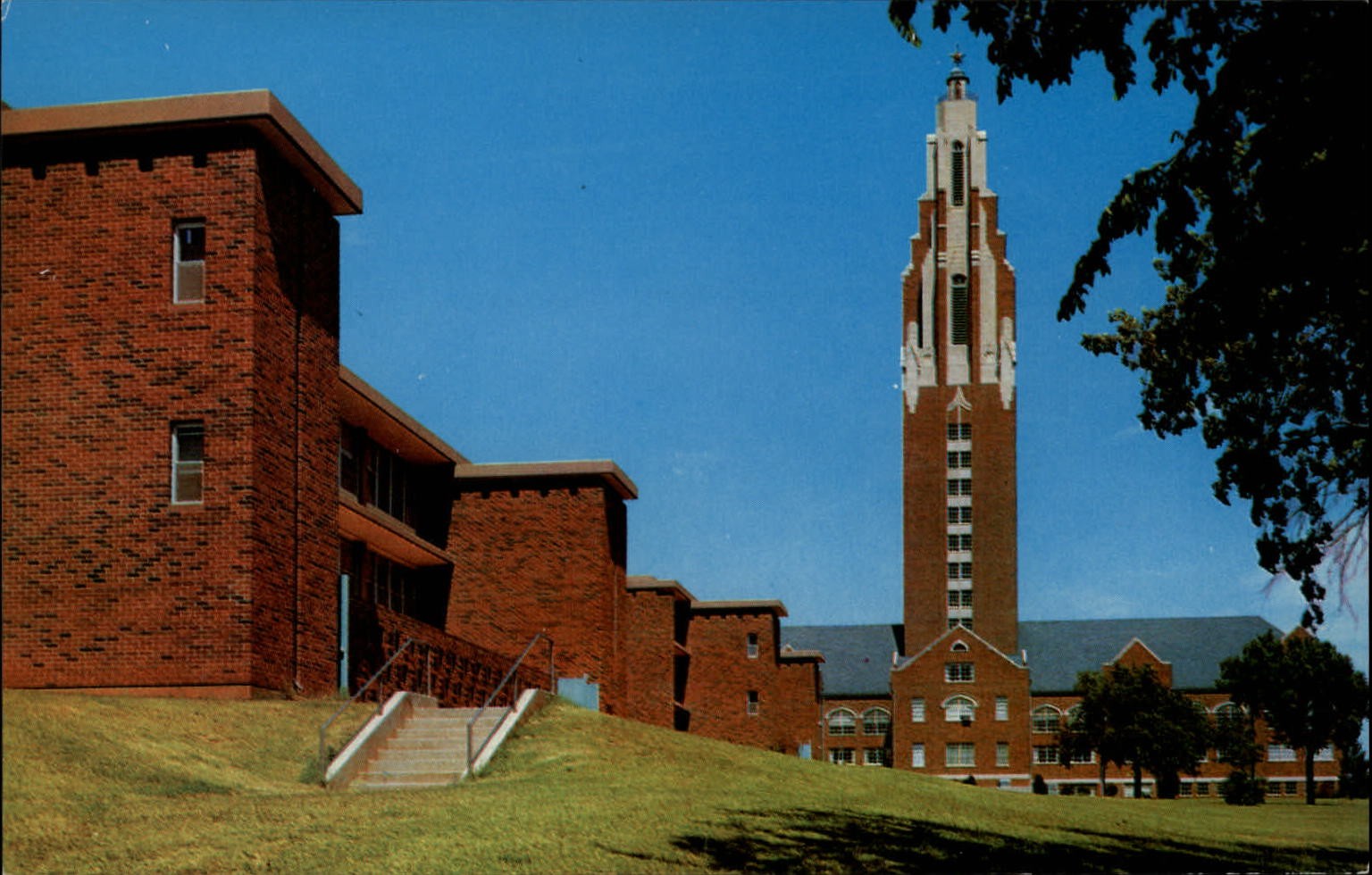 Oklahoma City University Oklahoma tower ~ vintage postcard