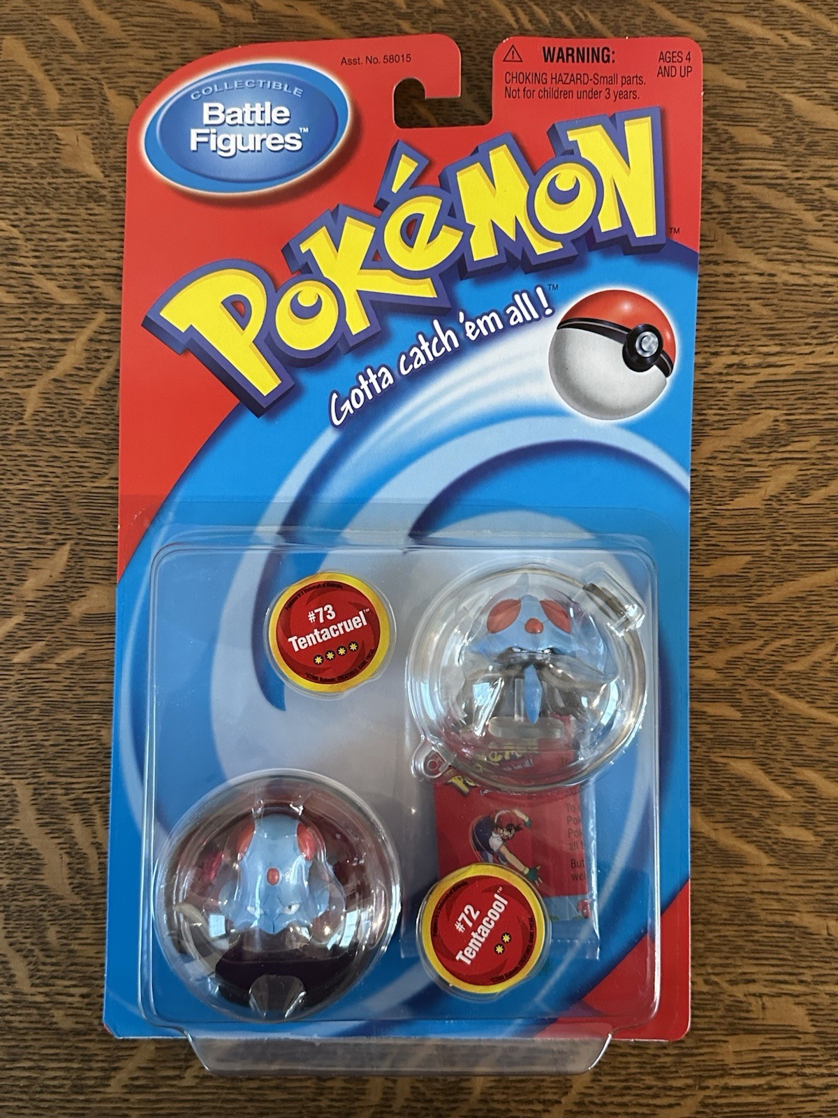 New 2000 Pokemon Hasbro Battle Figures #72 Tentacool #73 Tentacruel Rare HTF