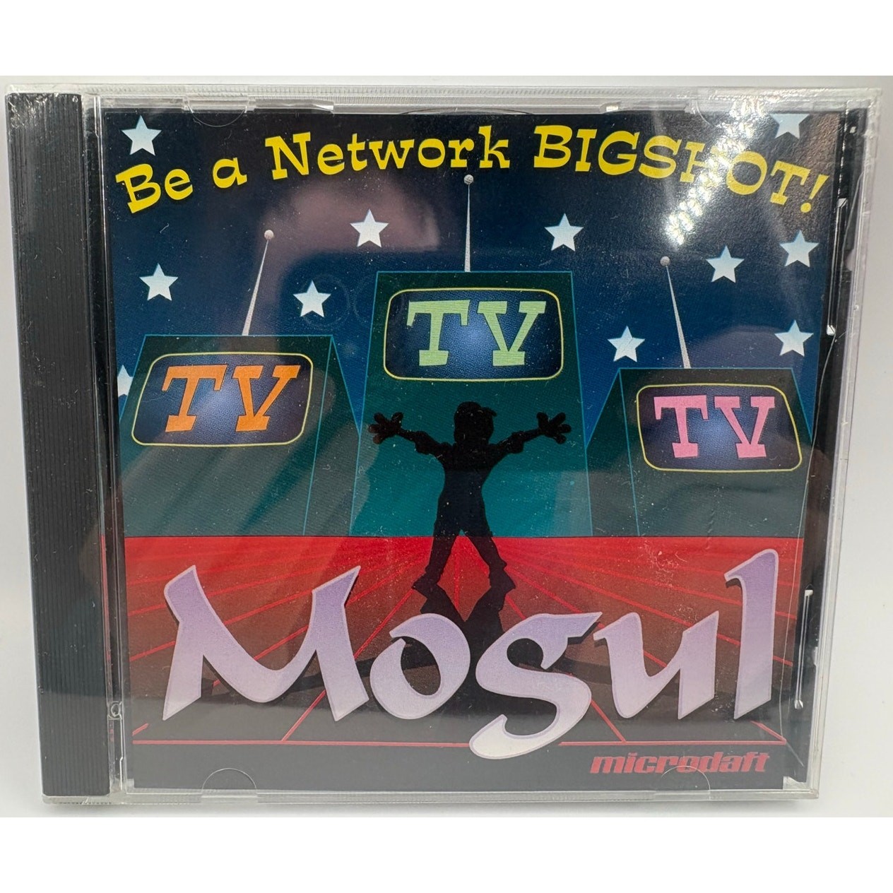 Mogul PC CD-ROM 1993 Microdaft Raw Software Be a Network Bigshot Vintage Game