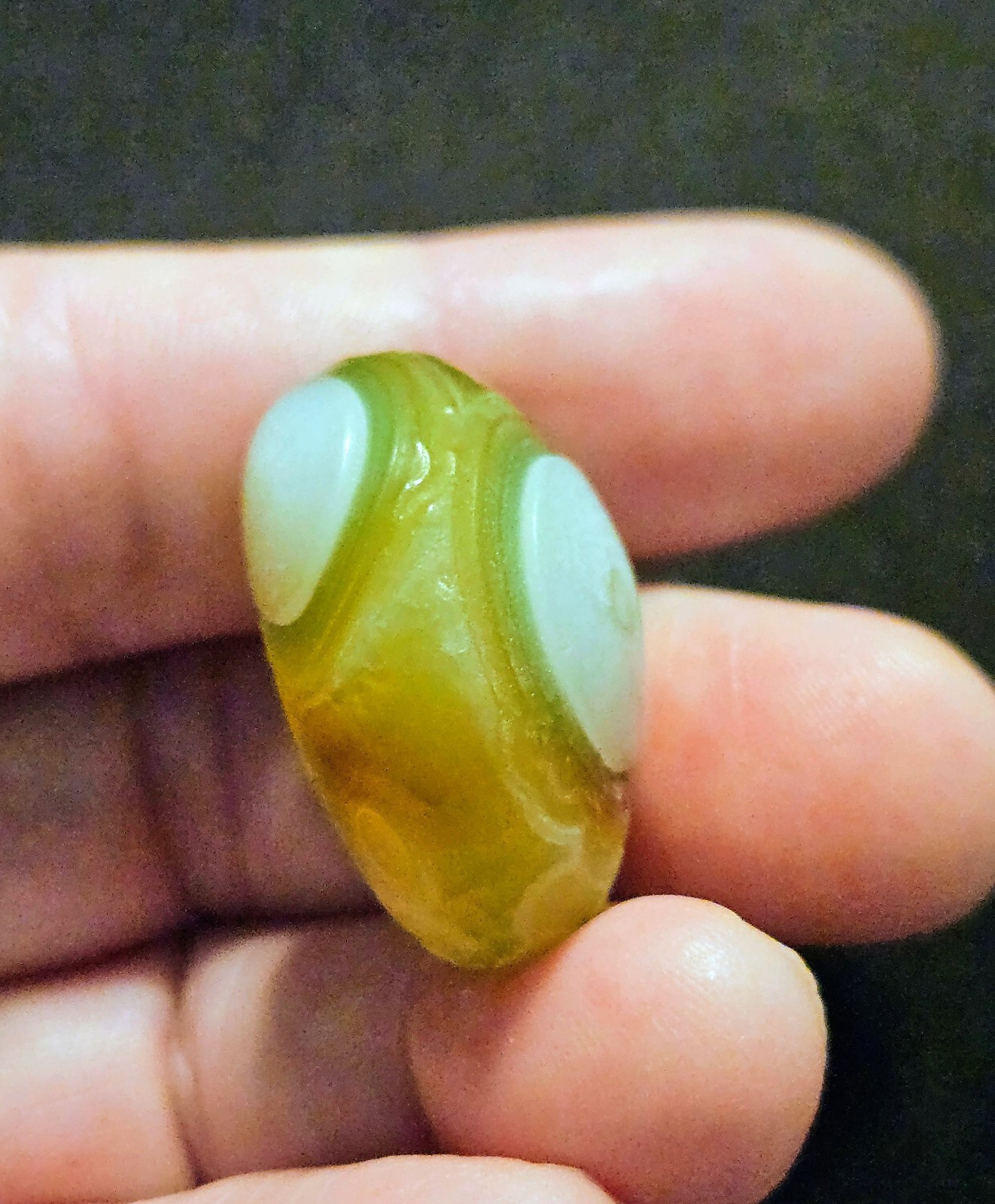 12G Natural Gobi Eye Agate, Thousand Eye, Desert-weathered Chalcedony, Mongolia 
