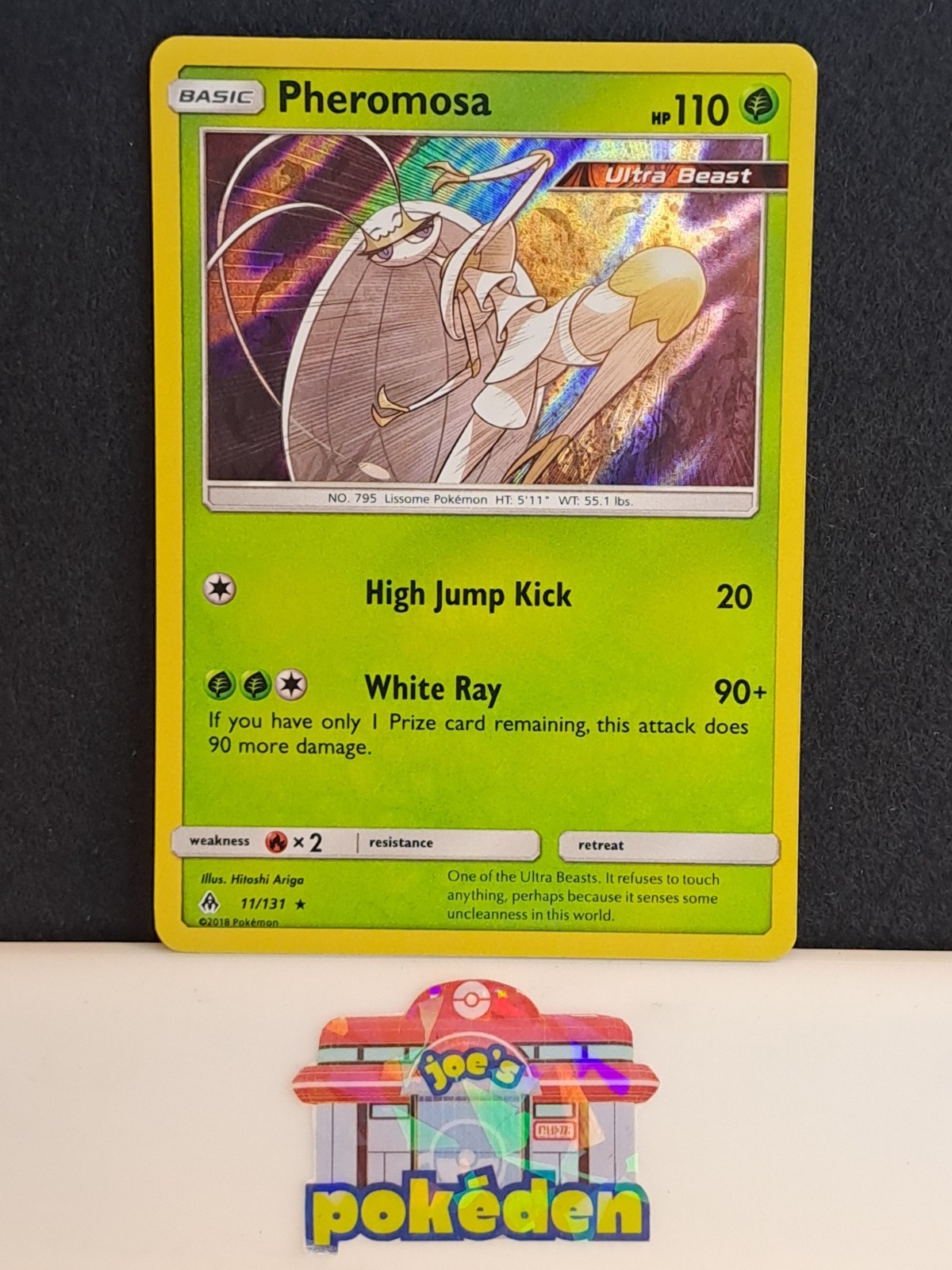 Pheromosa Holo  Rare 11/131 - Pokemon TCG Card - Forbidden Light NM