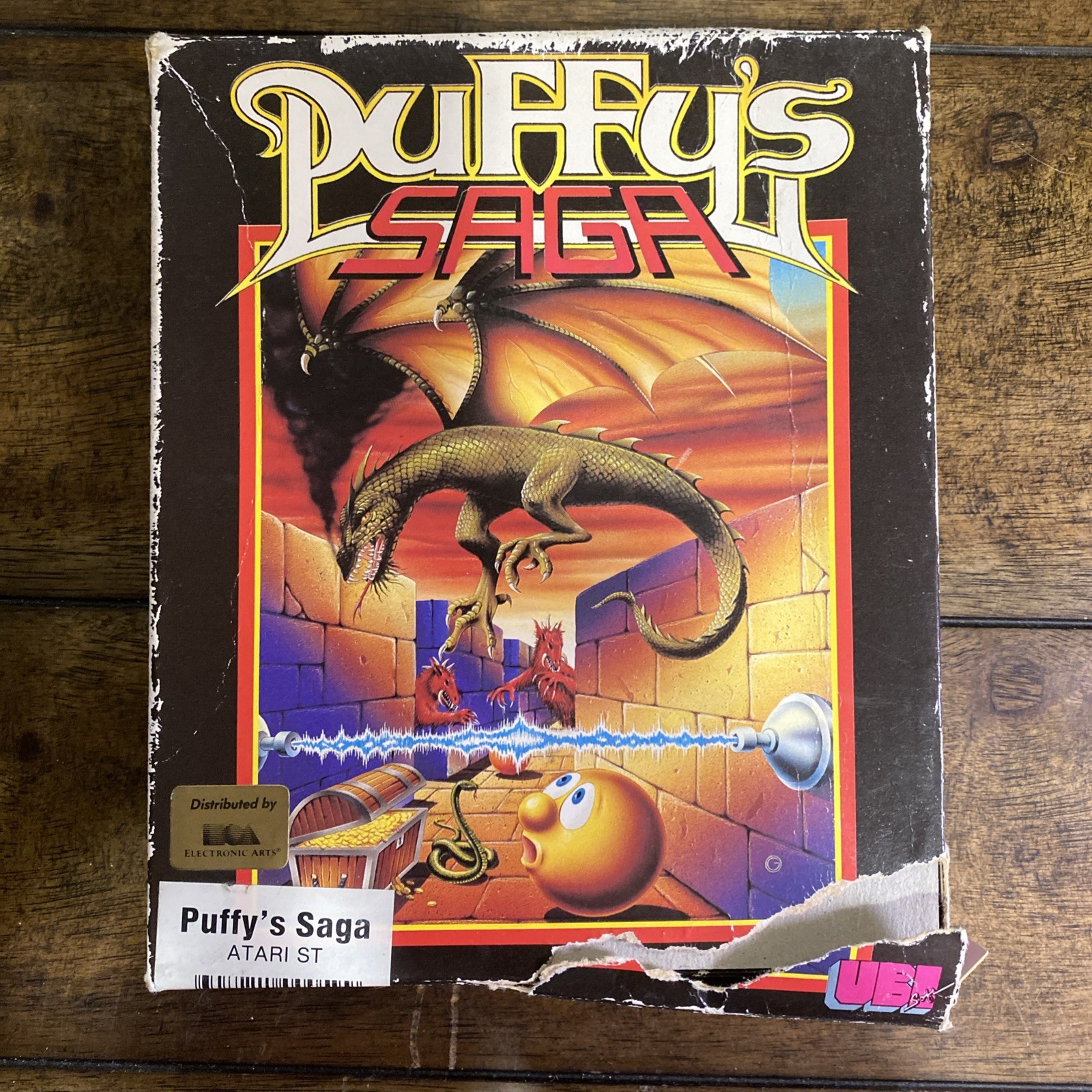 Puffy's Saga Atari ST Ubisoft Poster And Discs Very Good Condition, Box Damaged