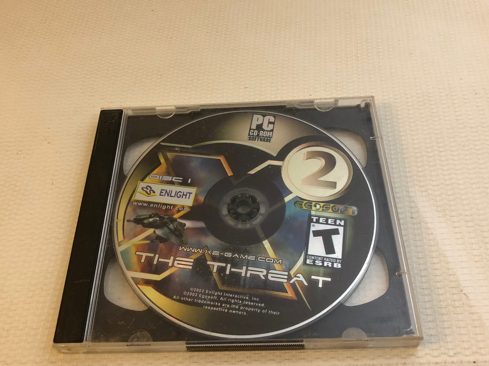 X2 The Threat PC CD ROM 2004 2 Discs Set Only Video Game Enlight Egosoft Win XP