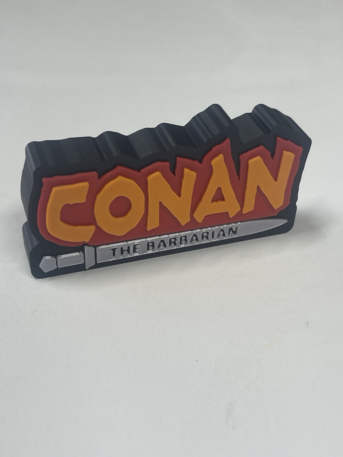 CONAN THE BARBARIAN 3D printed Logo Thick Free Standing Shelf Display
