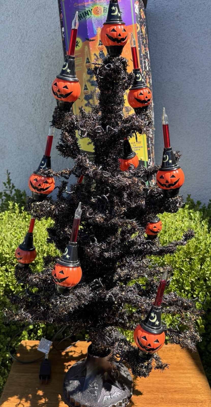 Christopher Radko SHINY BRITE Halloween Pumpkin Tree Vintage