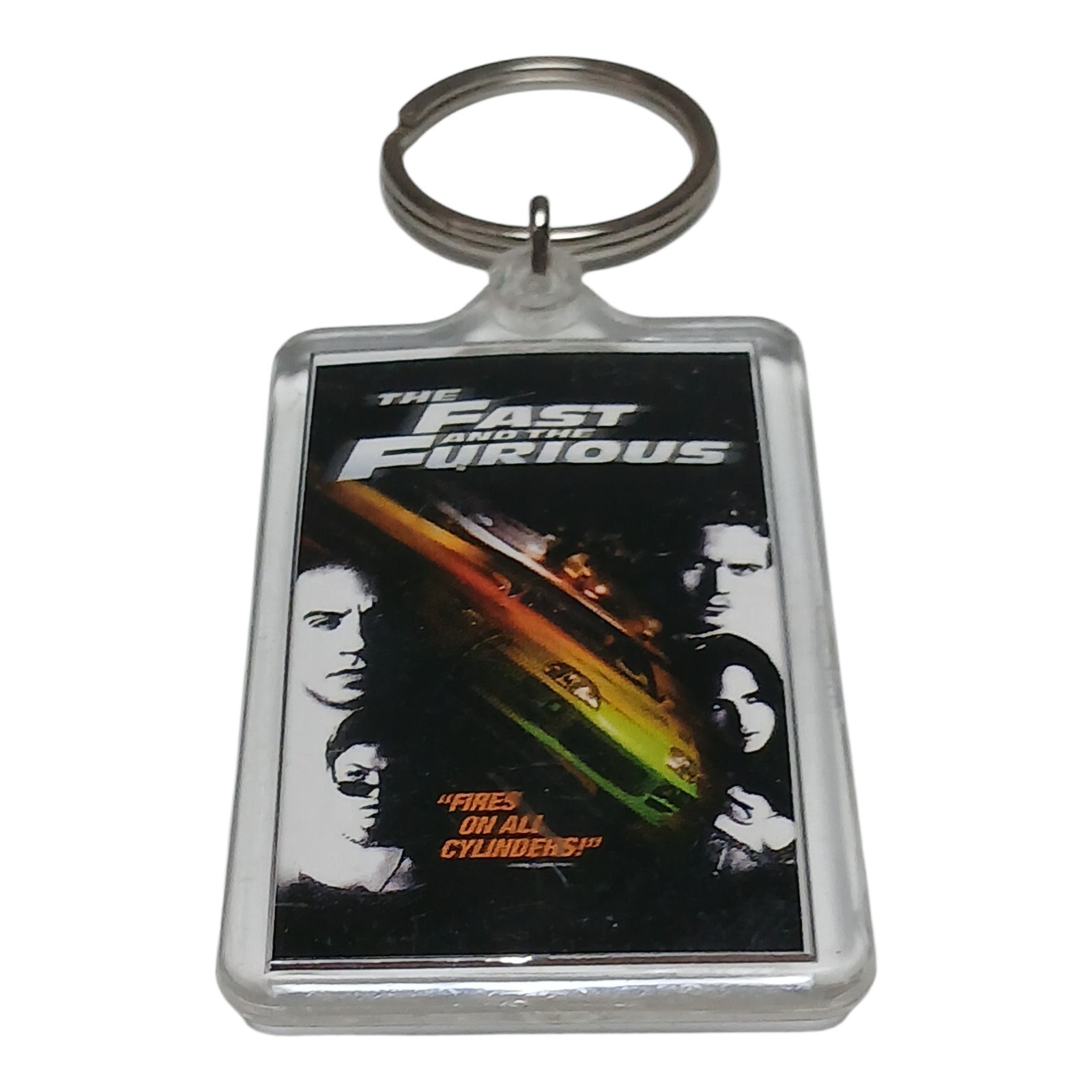 The Fast And The Furious 2001 Movie Promo Acrylic Keychain Key Ring Fob Vintage