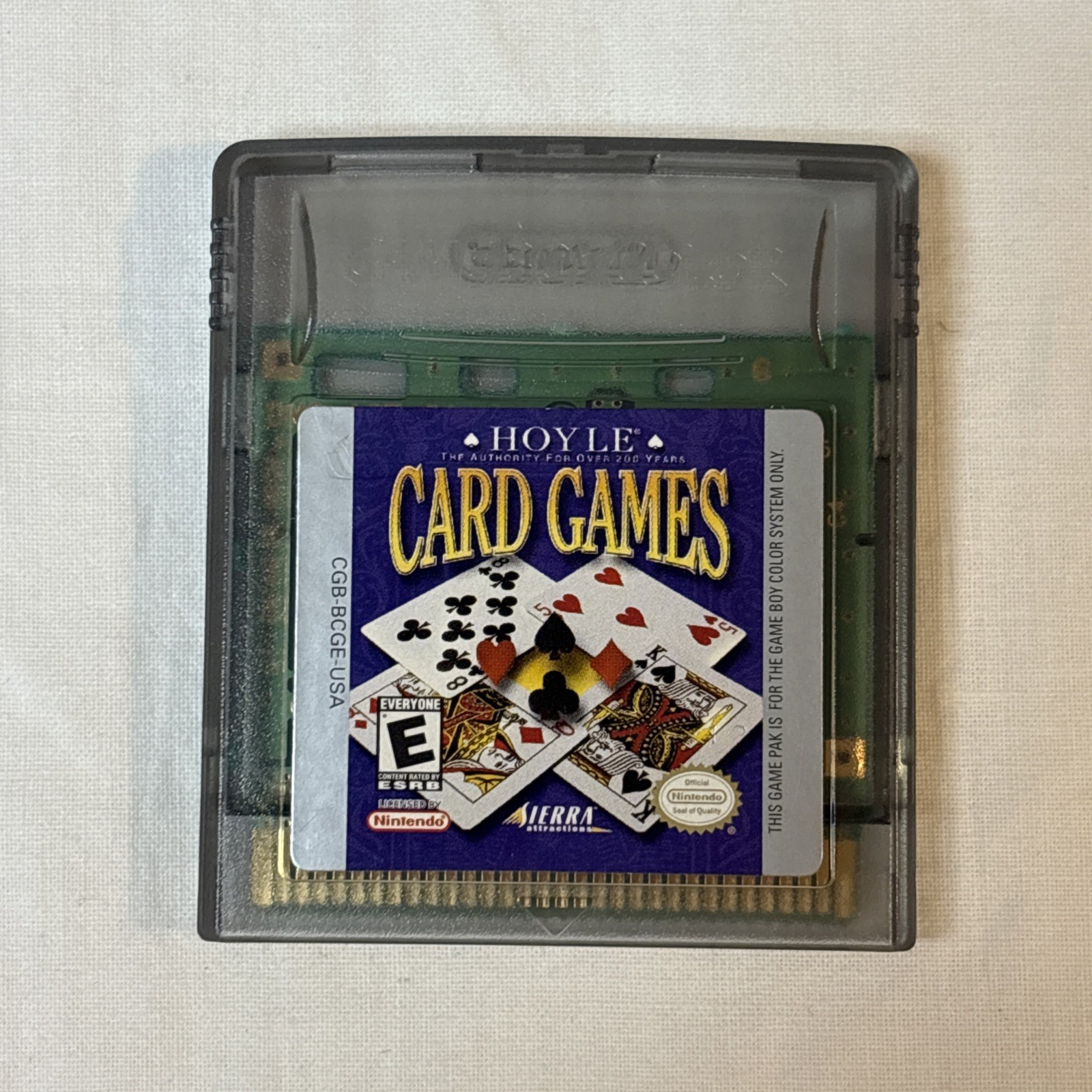 HOYLE Card Games Sierra Nintendo Game Boy Color 2000 Manual Included Casino