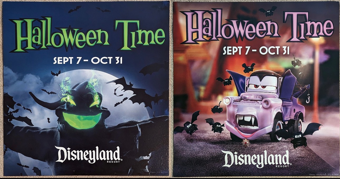 RARE 2018 Oogie Boogie / Pixar Mater HALLOWEEN TIME Disneyland Resort Posters