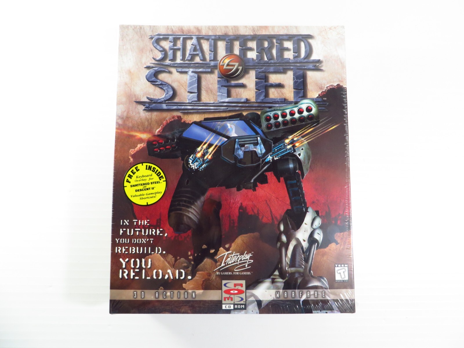 Shattered Steel PC Big Box Interplay Mechs CD Rom Game, SEALED FREE 2-3 Day Ship
