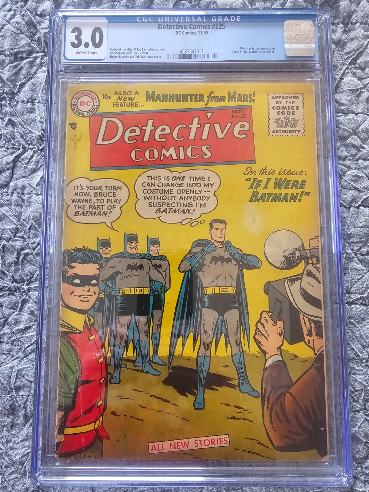 Detective Comics #225 CGC 3.0 Comic Book 1955  1st App Martian Manhunter