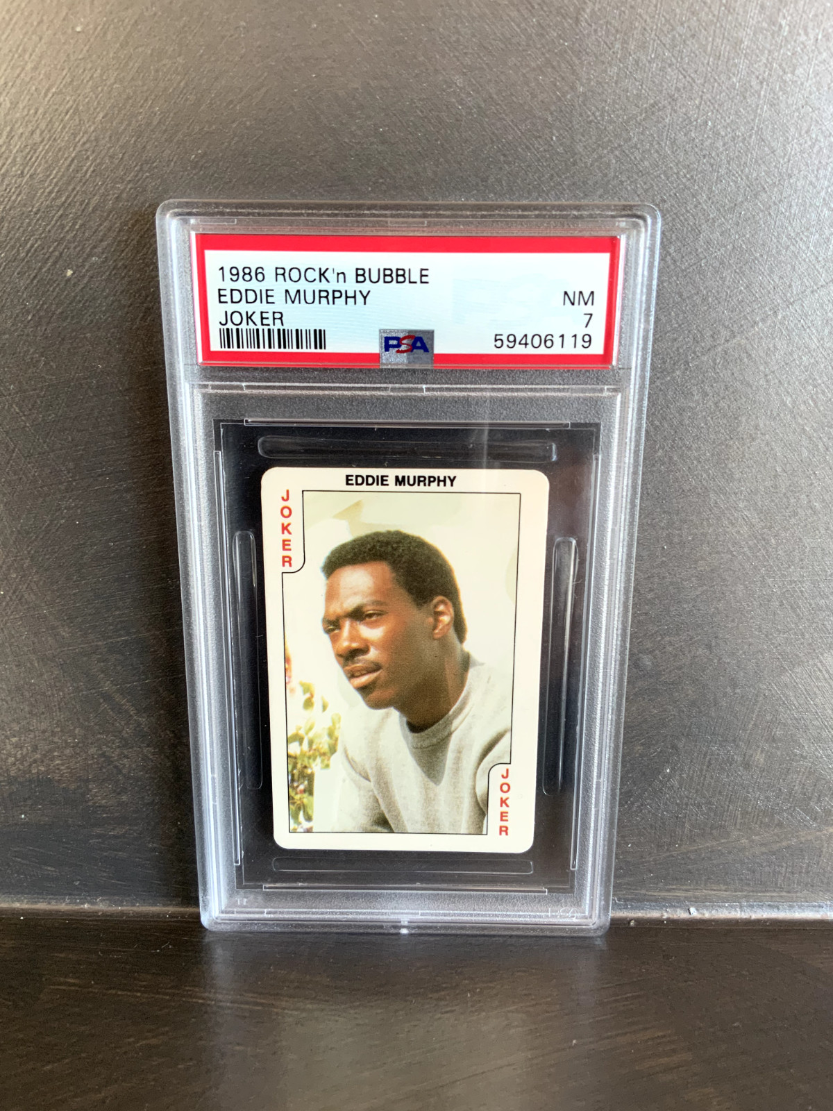 1986 Dandy Rock\'n Bubble Eddie Murphy Rookie Card PSA 7 (only 18 graded higher)
