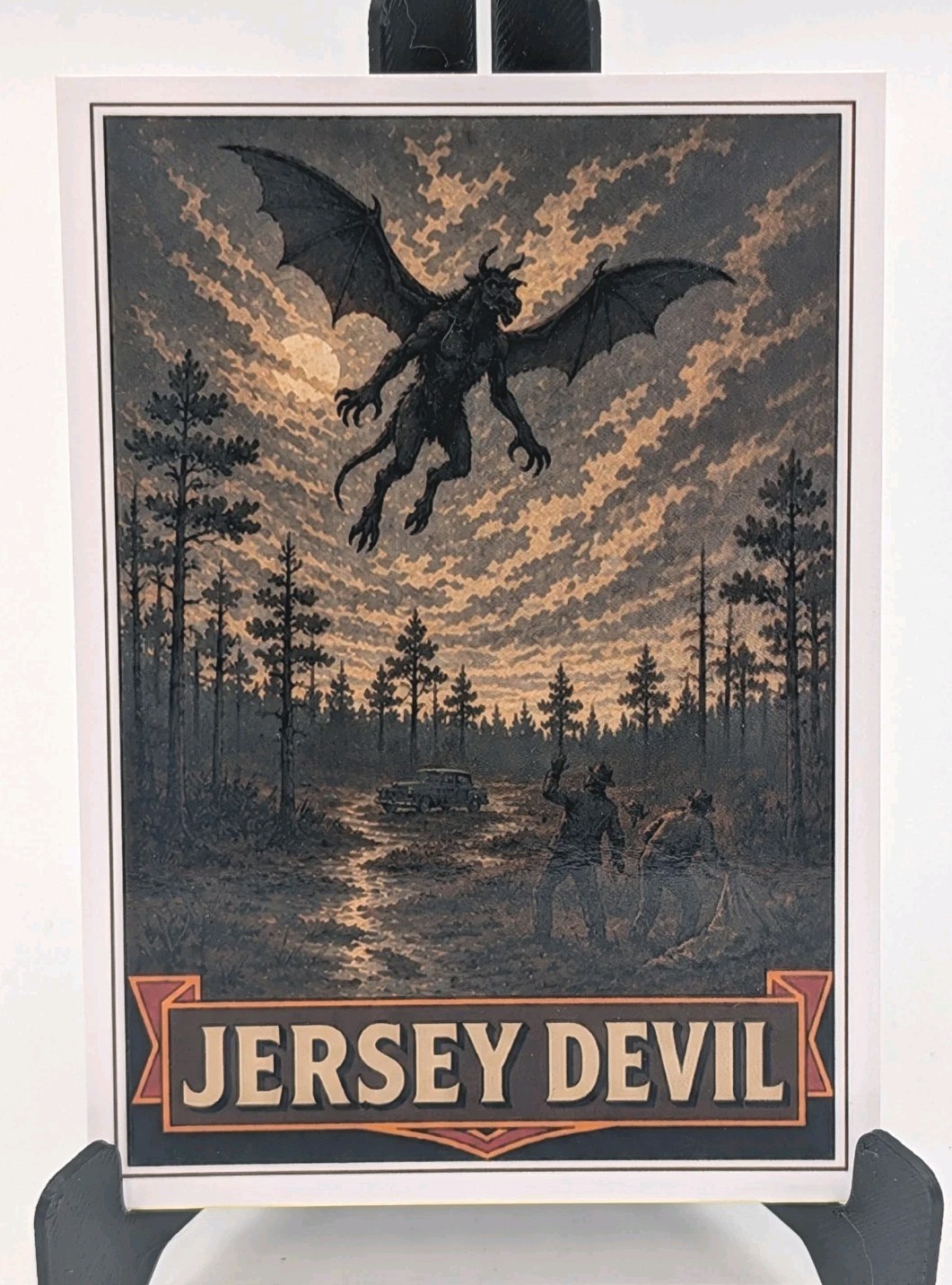 Jersey Devil ACEO Custom Trading Card - Cryptids of the American Wilds