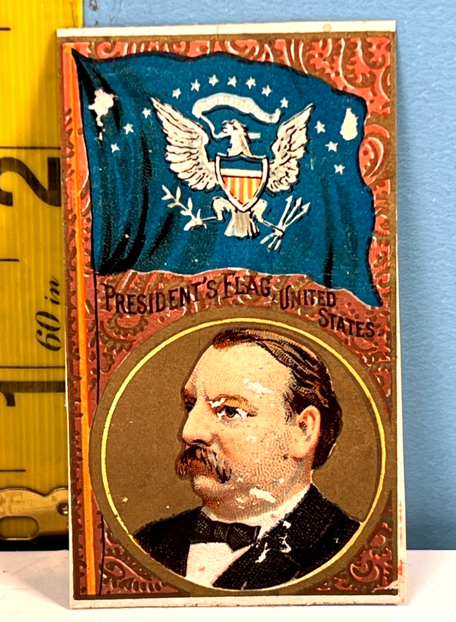 1888 Allen & Ginter Naval Flags Tobacco N17 Grover Cleveland