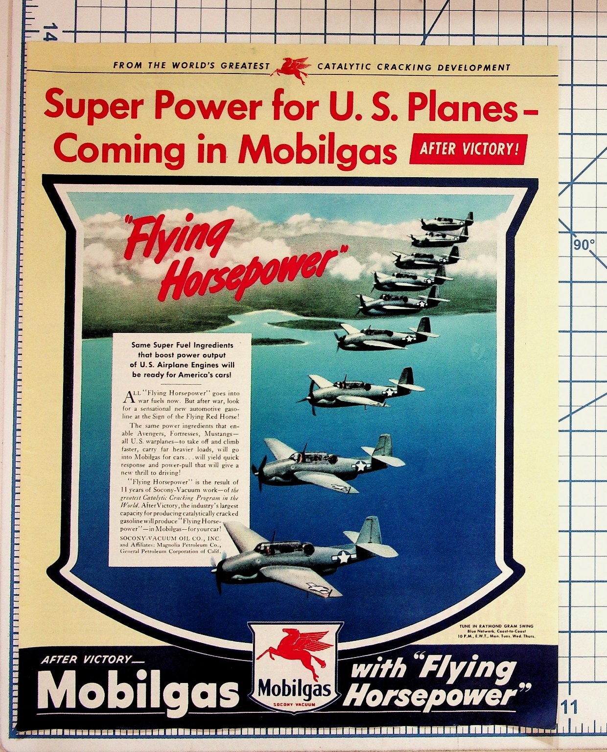 1940s Mobilgas 