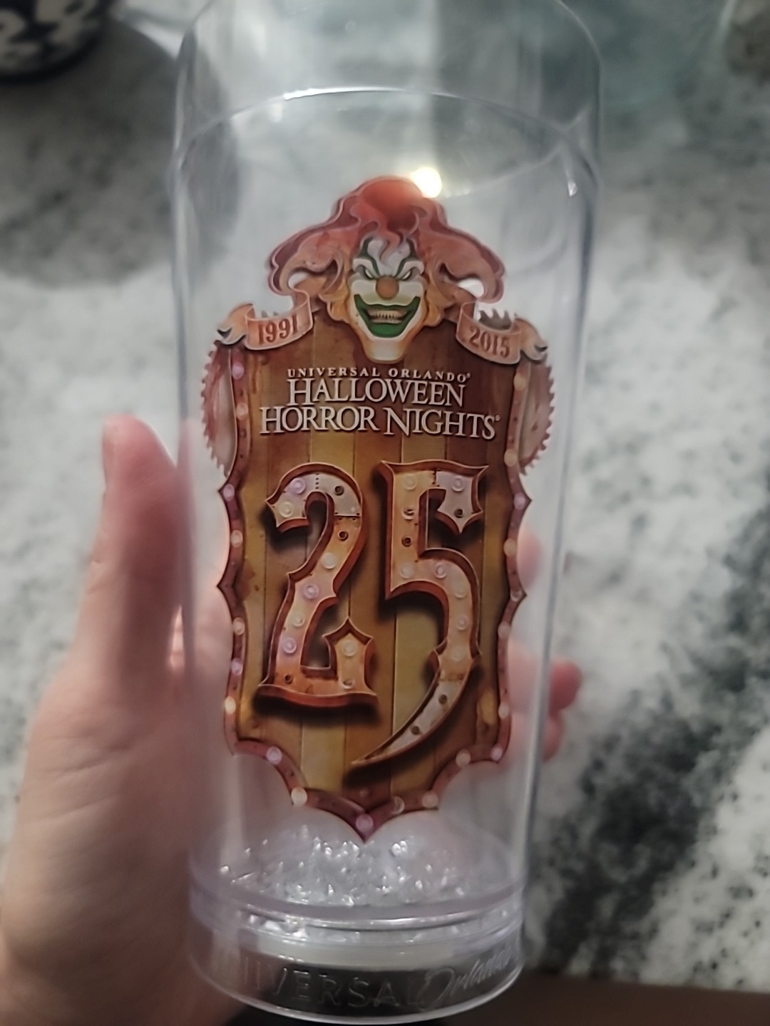 Universal Orlando HHN 25 Blinky Cup Jack the Clown. Needs New Battery.
