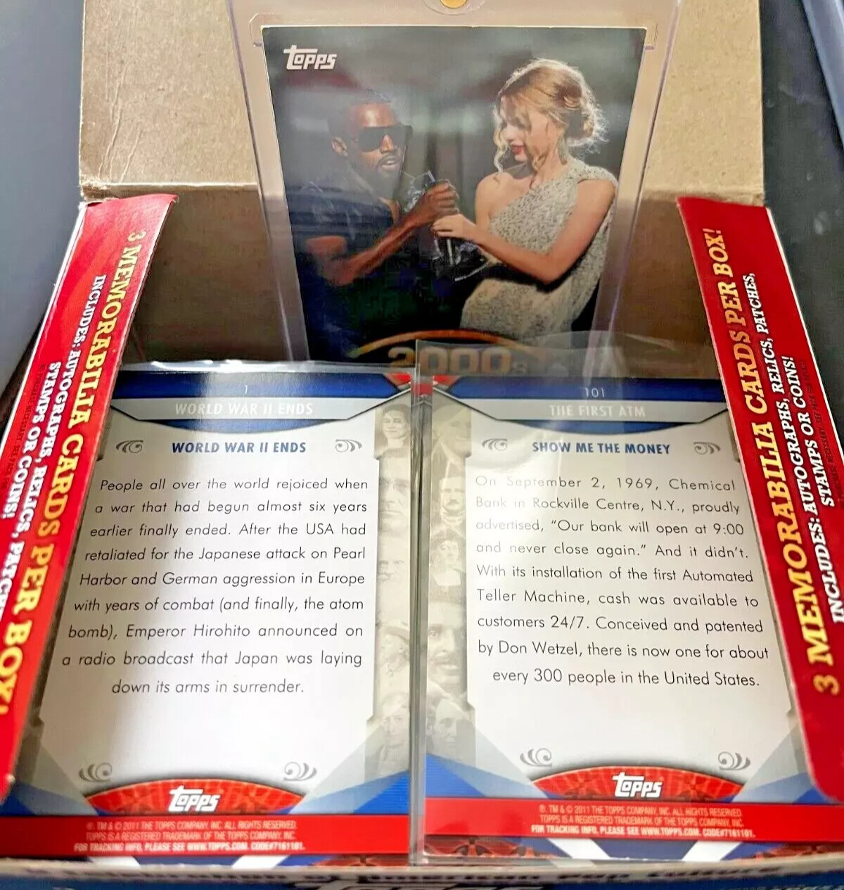 2011 TOPPS AMERICAN PIE COMPLETE SET 300 CARDS+BOX TAYLOR SWIFT KANYE SEINFELD+