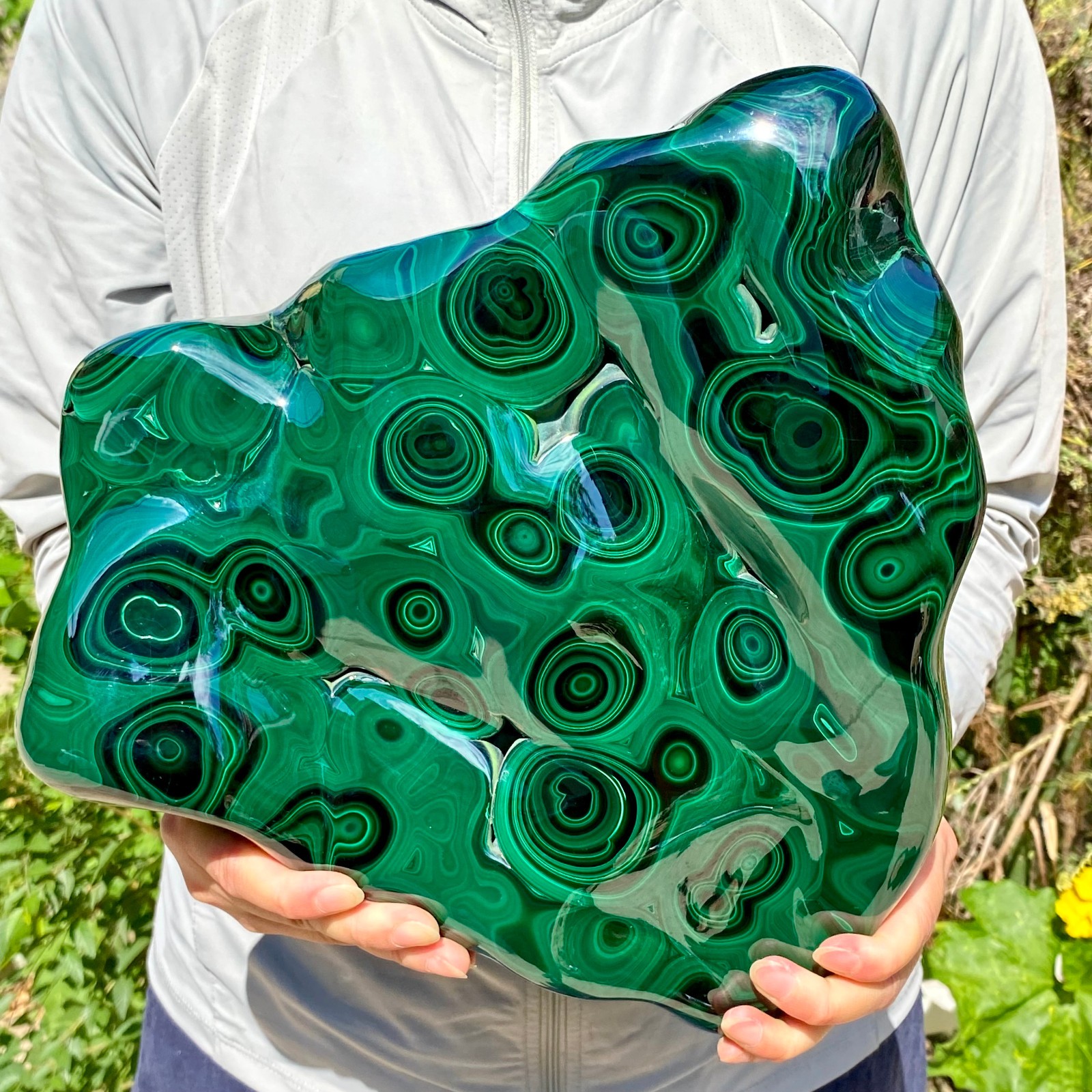 23.32LB Natural Polished Malachite Mineral freeform specimen Reiki Stone