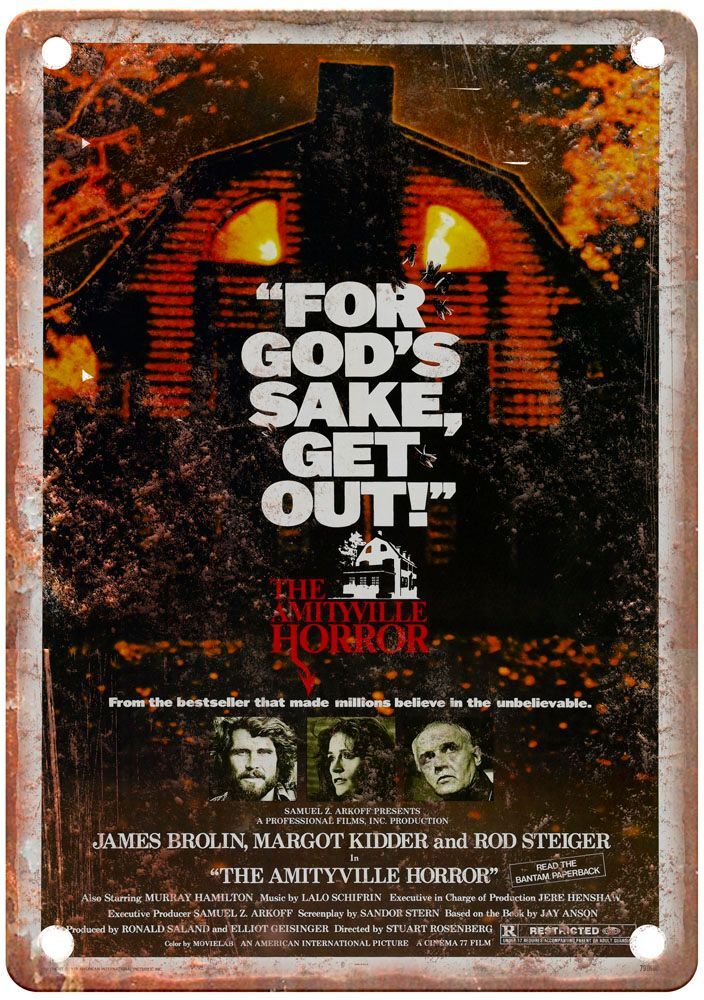 Amityville Horror 1979 Vintage Movie Poster Old Retro Look Metal Sign MP139