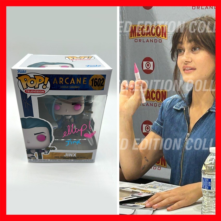 ELLA PURNELL Signed Jinx Arcane League Of Legends Funko Pop #1602 - COA & PIC