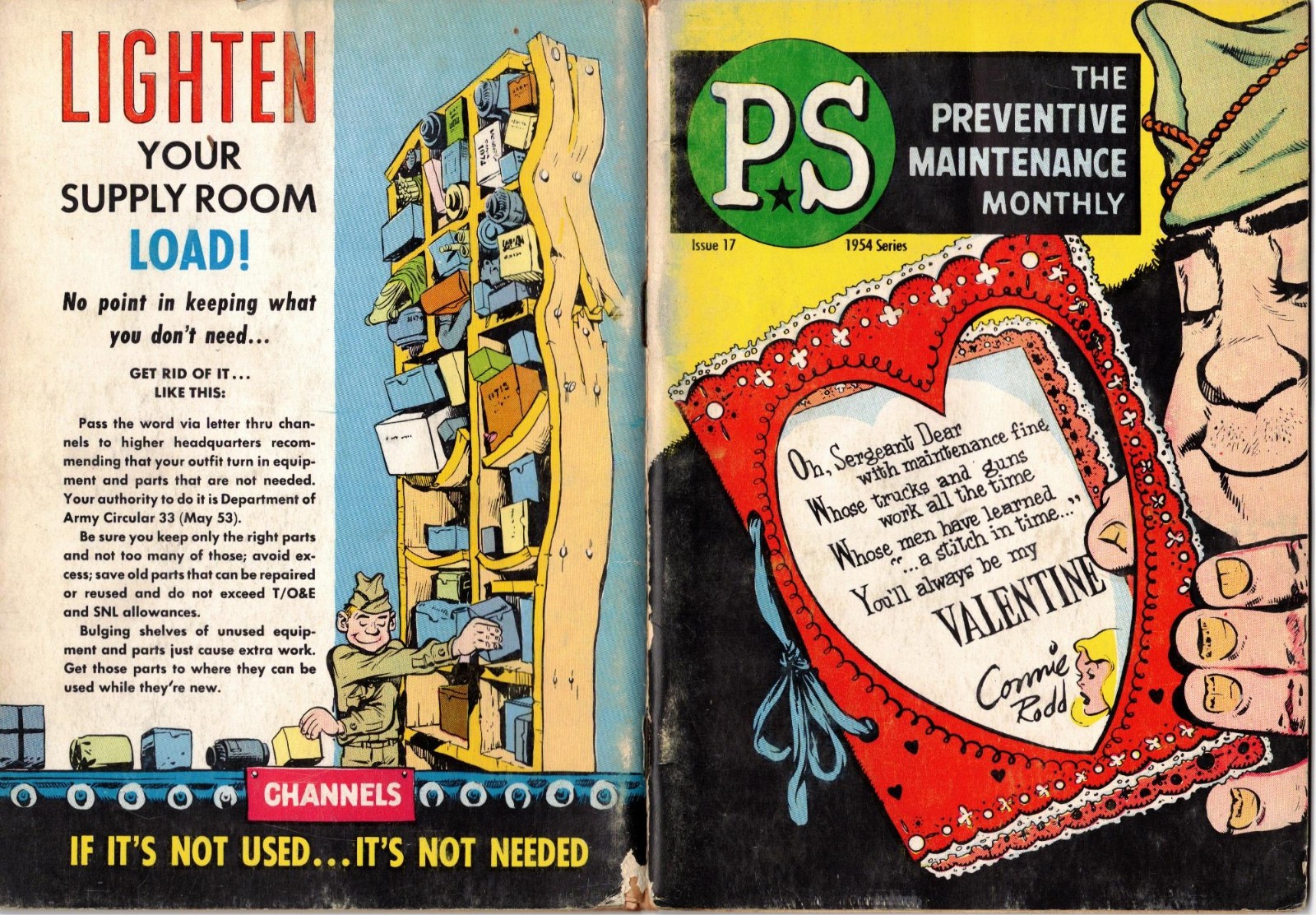 PS: PREVENTIVE MAINTENANCE MONTHLY ~ Dept of US Army~ Issue 17, Feb 1954 ~ Good-