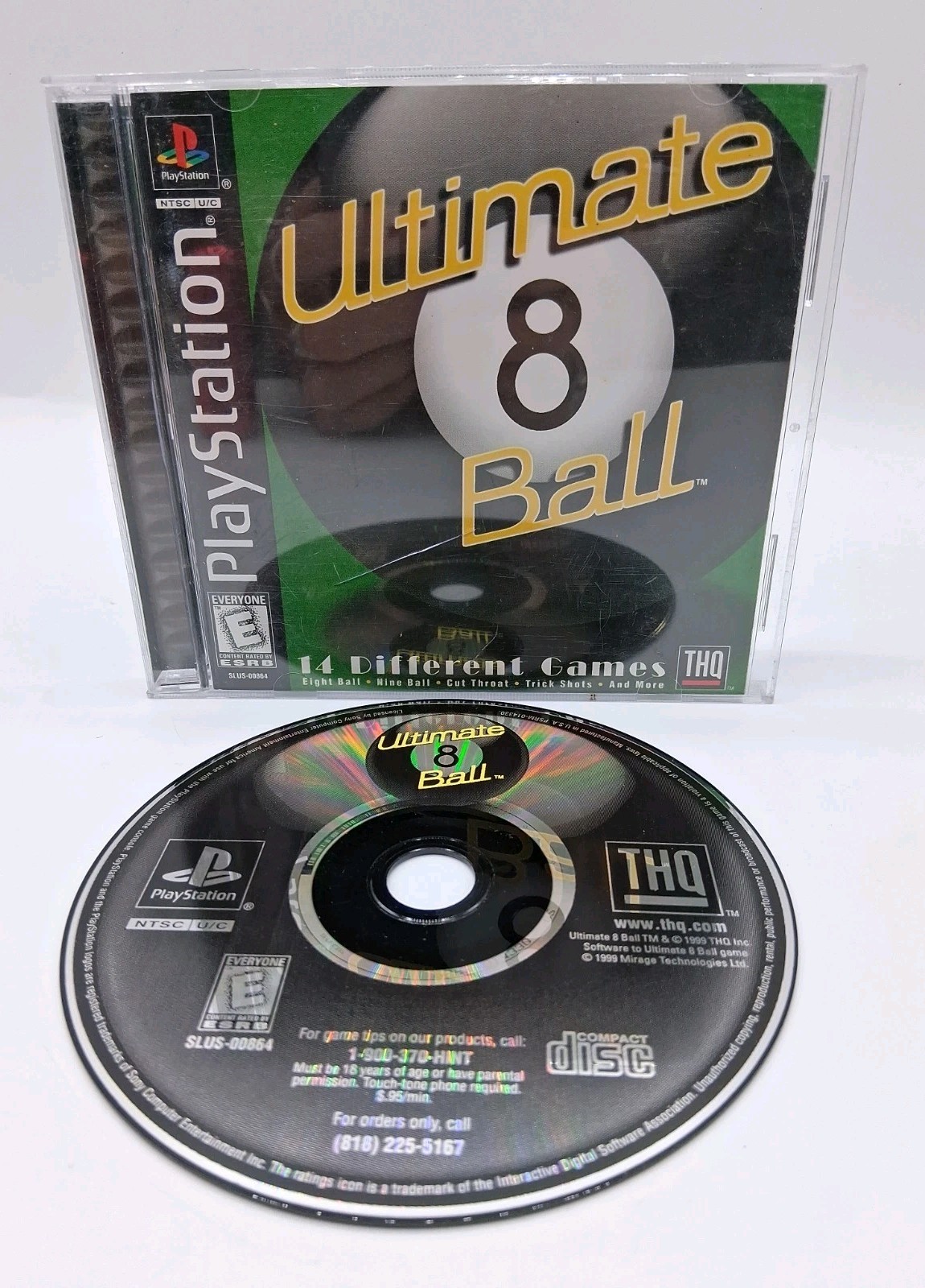 Ultimate 8 Ball - Sony PlayStation PS1 1999 Complete Excellent Disc 
