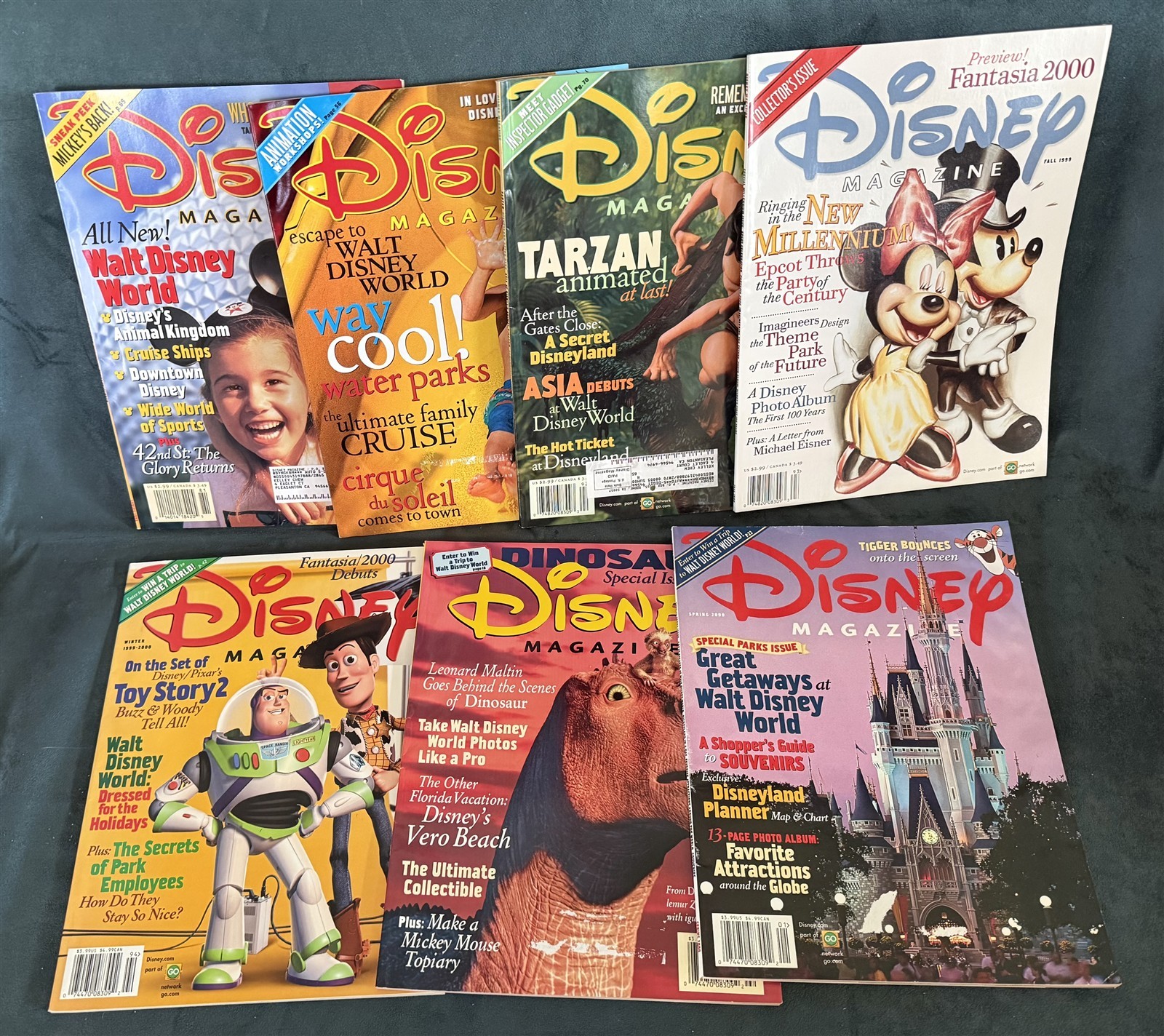 Disney News & Magazine 10 Issues 1998-2000 Toy Story, Tarzan & More
