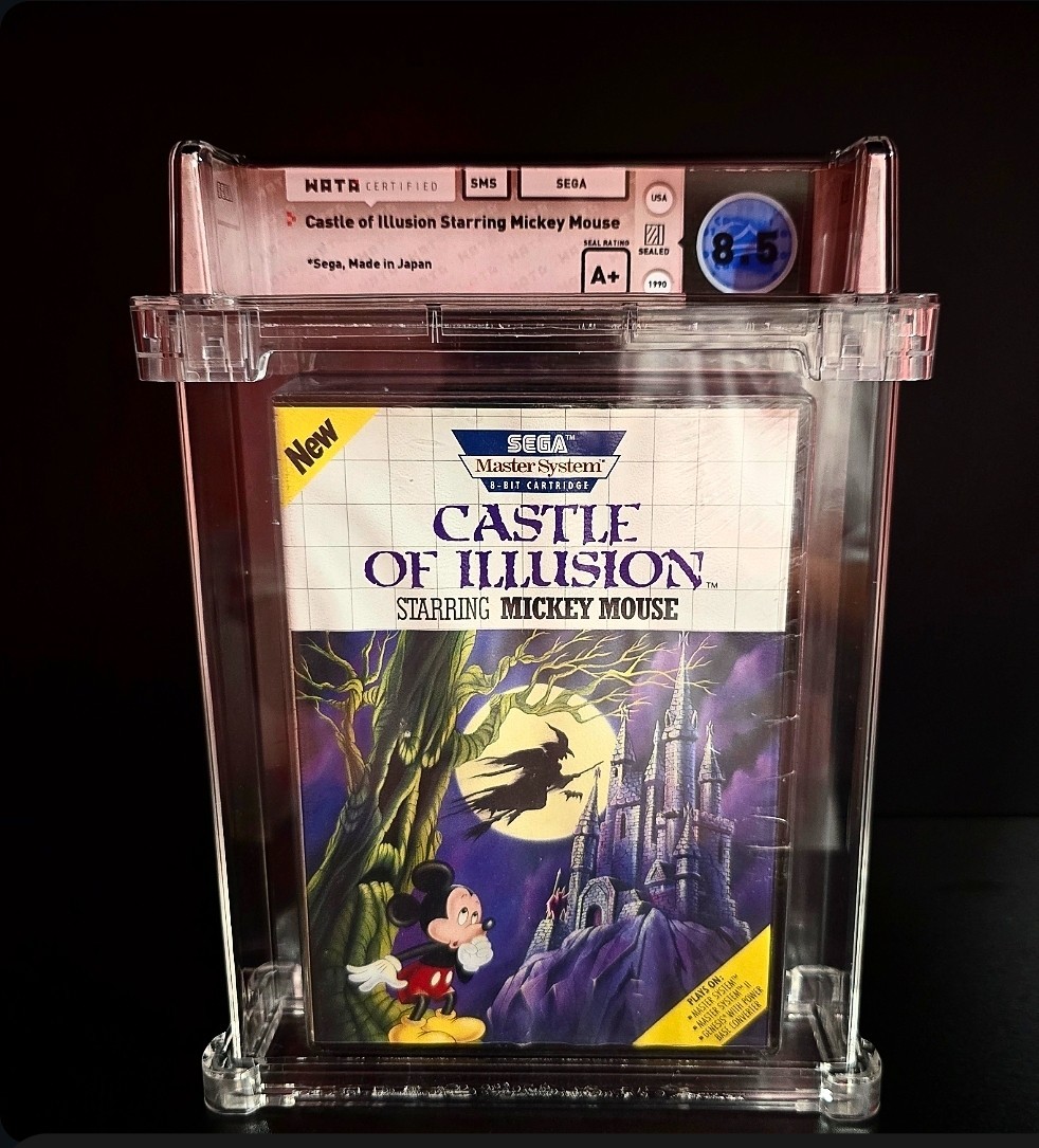 RARE SEALED CASTLE OF ILLUSION SEGA MASTER SYSTEM, WATA 8.5 A+, NOT PAL $5100