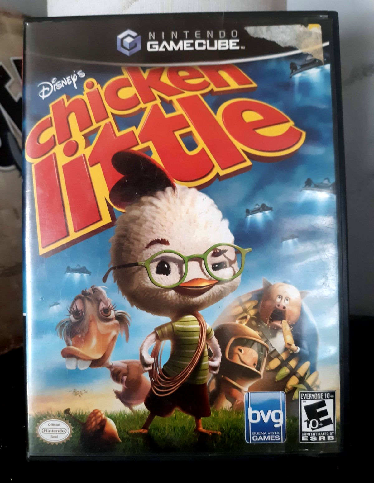 Disney's Chicken Little (Nintendo GameCube, 2005) with Movie Ticket