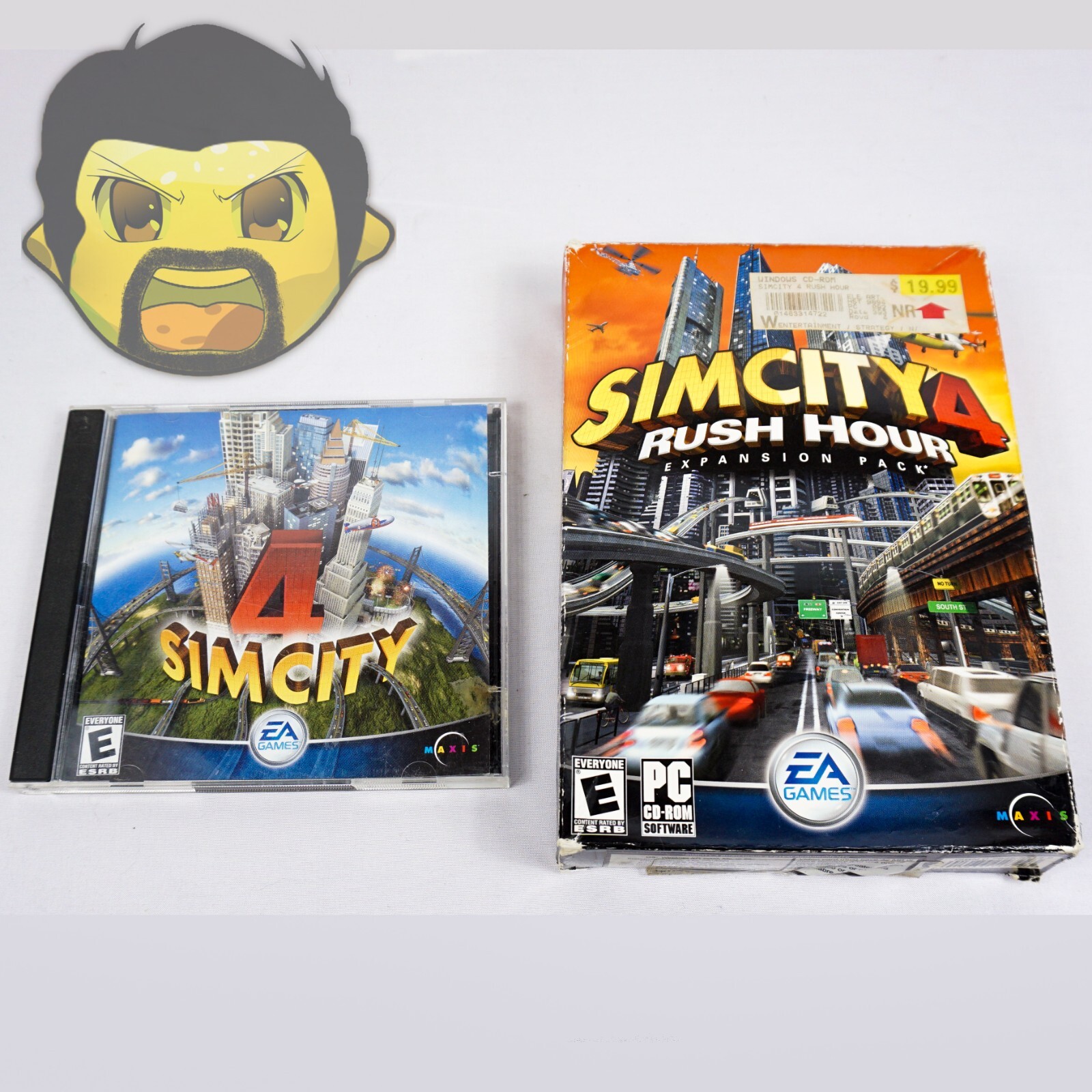 SimCity 4 PC & Rush Hour Expansion CIB 2003 PC CD-ROM PC-CD Tested FAST SHIPPING