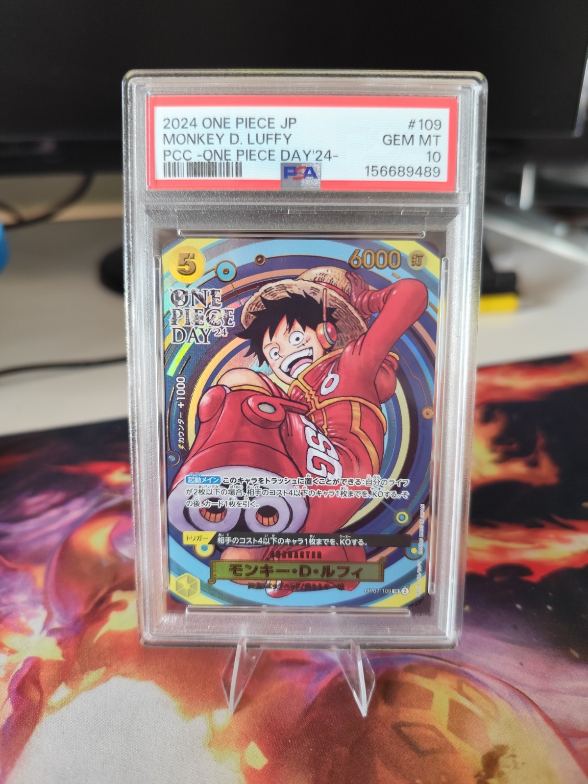 One Piece Card Game PSA 10 Monkey D. Luffy Promo #109 JP DAY\'24